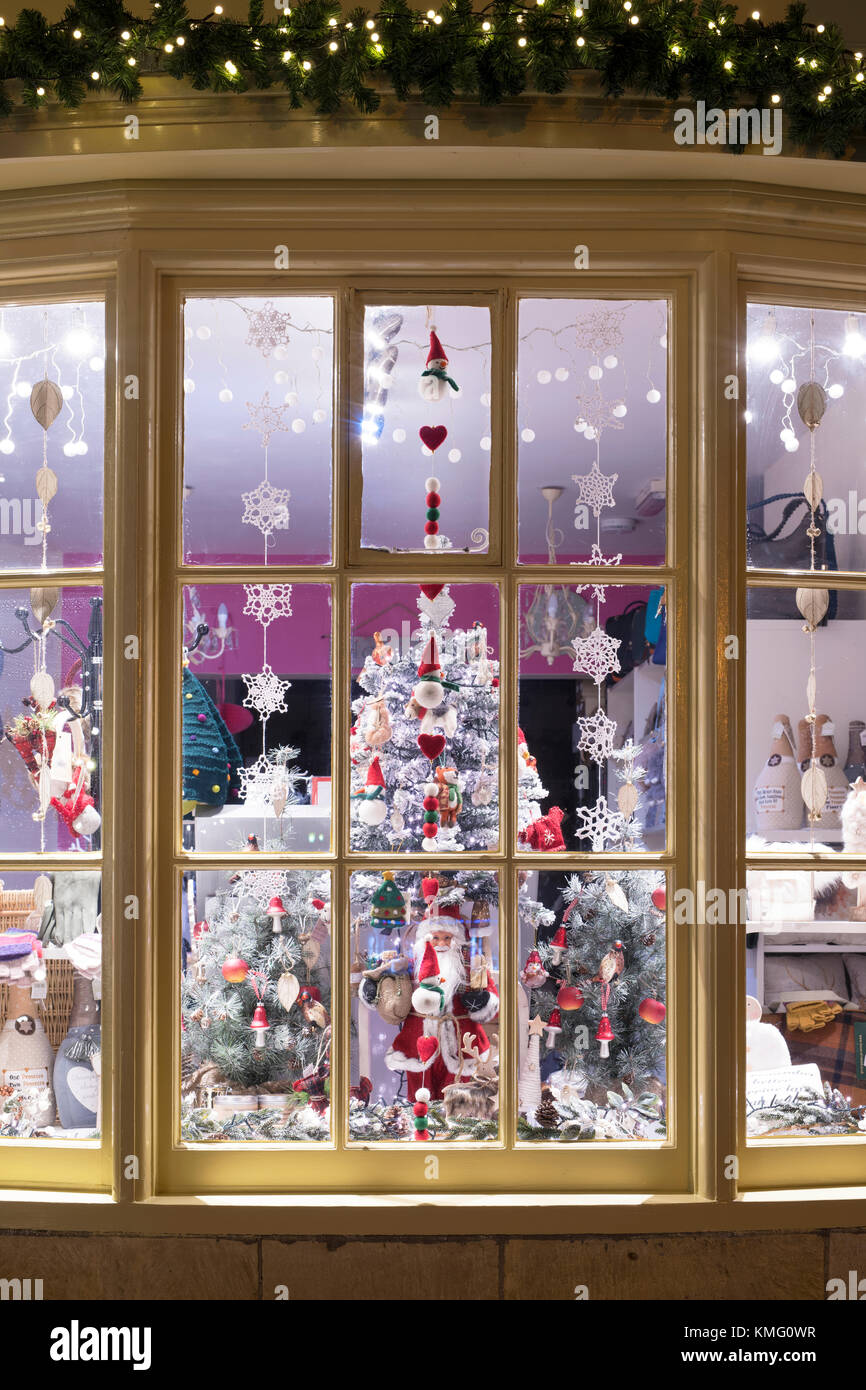 Alle Meines Herzens Geschenk Shop weihnachten Fenster Anzeige in den Broadway. Cotswolds, Gloucestershire, England Stockfoto