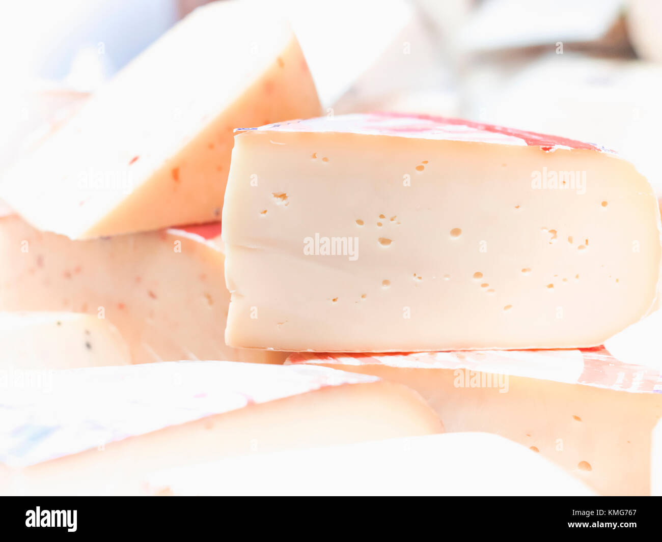 Styled Gouda Käse Stockfoto