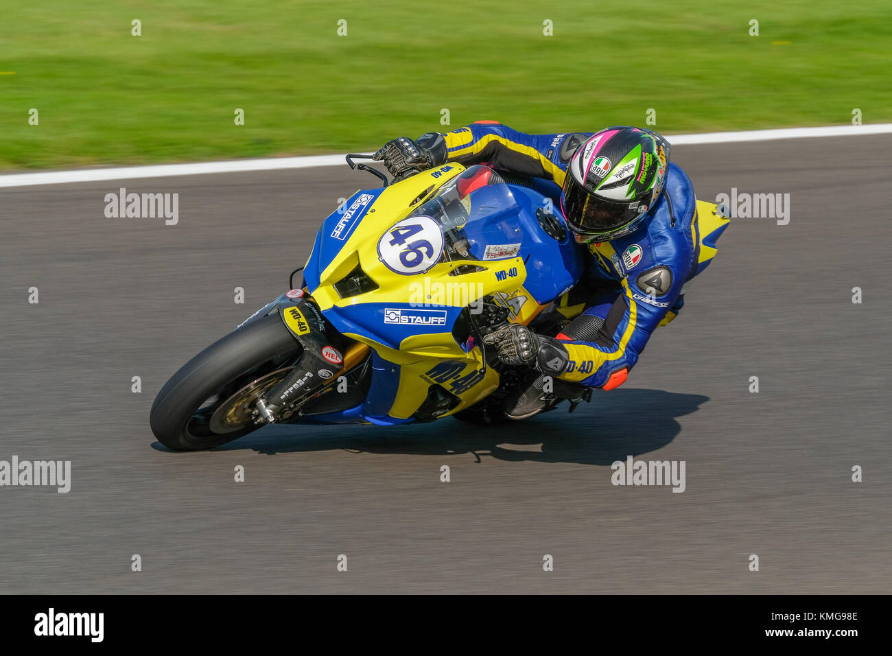 Runde 8 des britischen Superbikes Meisterschaft an Cadwell Park in Lincolnshire im August 2017 Stockfoto