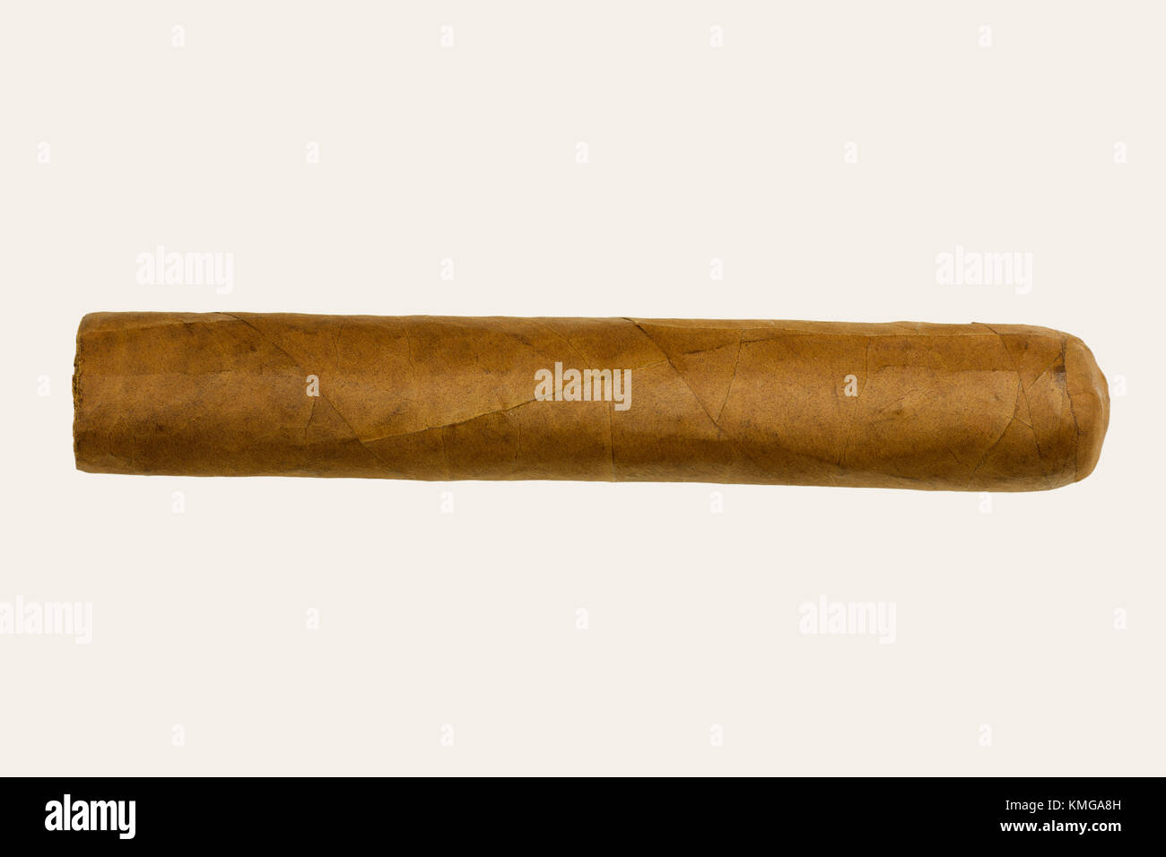 Kubanische luxus Zigarre gerollt aus Tabakblättern auf weißem Hintergrund Stockfoto