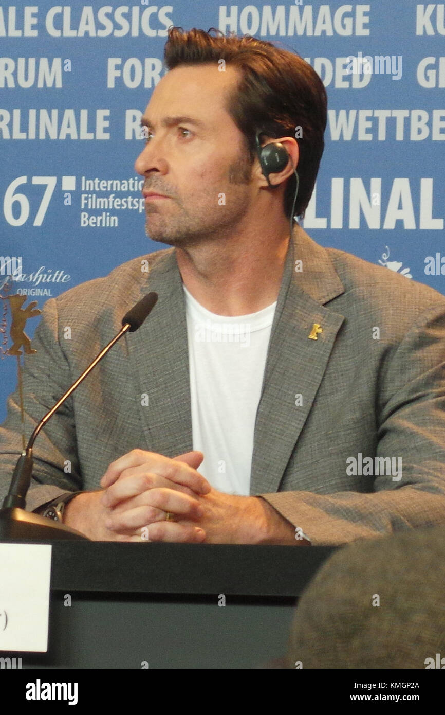 (67. Berlinale) Internationale Filmfestspiele Berlin. Pressekonferenz "Logan", mit: Hugh Jackman Wo: Berlin/Deutschland, wann: 17.02.2017 Stockfoto