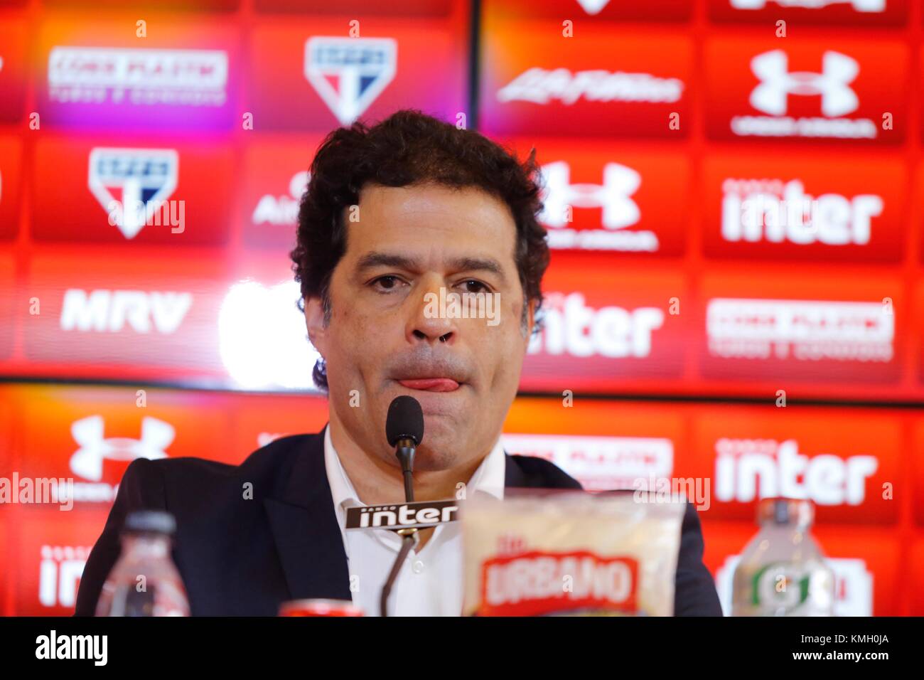 Ehemalige Spieler Raí de Oliveira wird als neue Fußball Executive von São Paulo Futebol Clube, in der CT von Barra Funda, am Nachmittag des Freitag, 08. (Foto: Adriana SPACA/BRASILIEN FOTO DRÜCKEN) Stockfoto