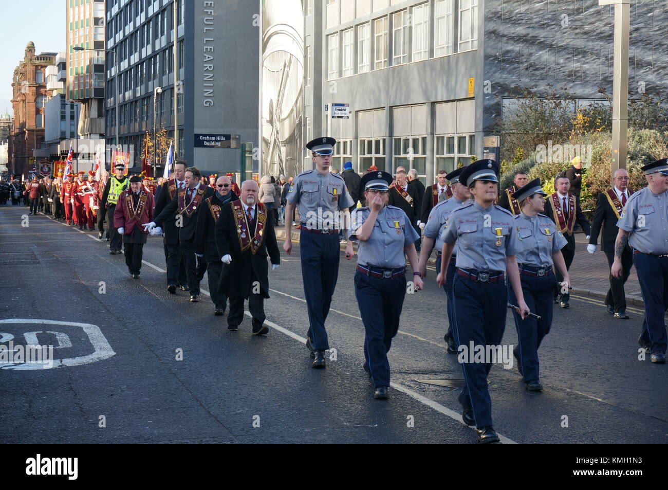 Glasgow, Schottland, Großbritannien. 9. Dezember, 2017. Schottische Amalgamated Ausschuss band Parade, Glasgow, UK. Credit: Pawel Pietraszewski/Alamy leben Nachrichten Stockfoto