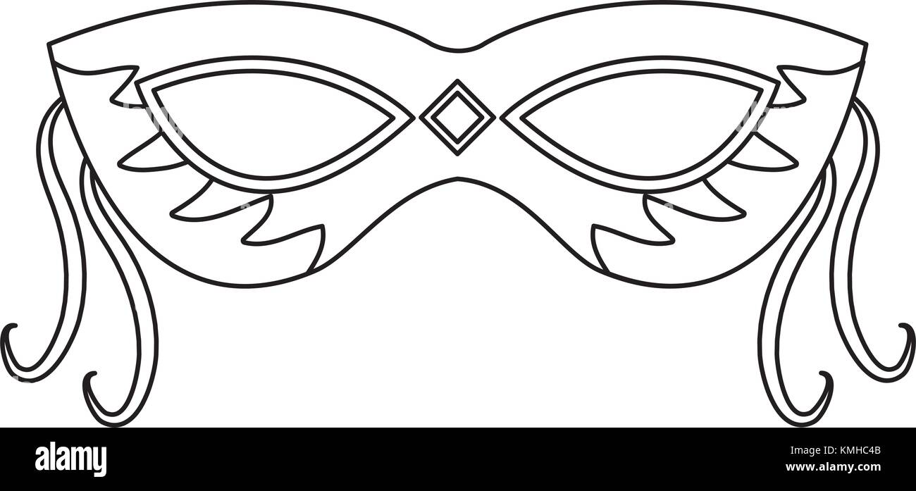Maske Karneval für Mardi gras Party Dekoration Stock Vektor