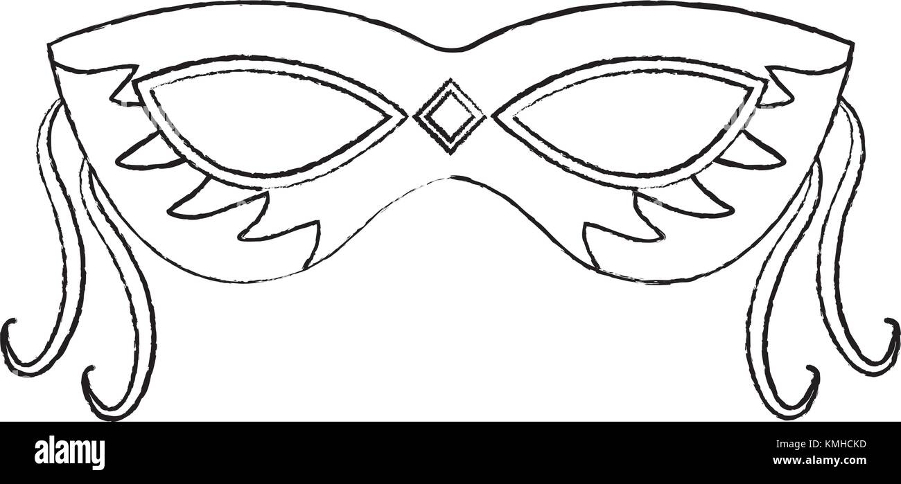 Maske Karneval für Mardi gras Party Dekoration Stock Vektor