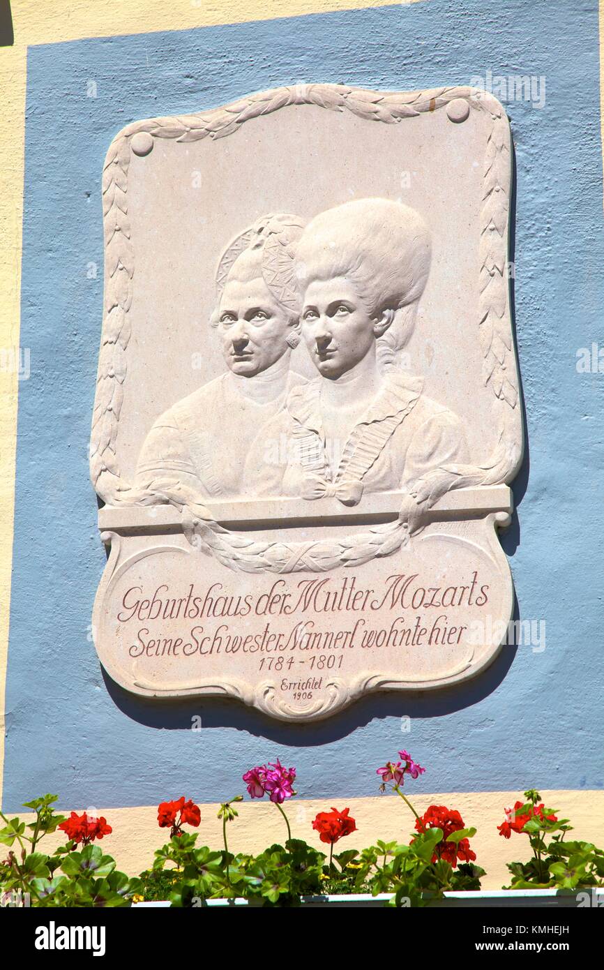 Doppelte Entlastung von Mozarts Mutter und Schwester, St. Gilgen, Österreich, Europa