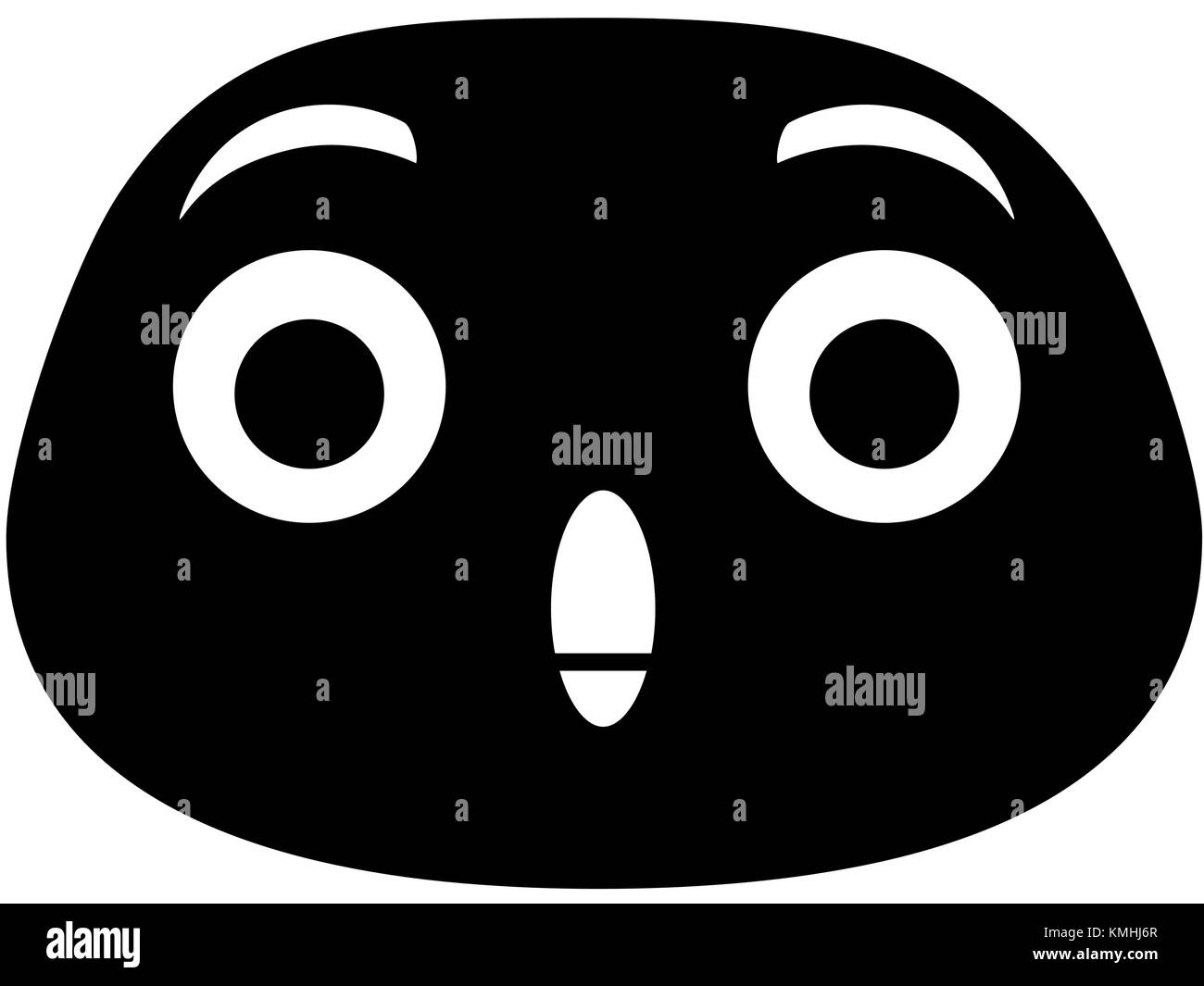 Emoji Gesicht Symbol Vektor illustration Design terrified Stock Vektor