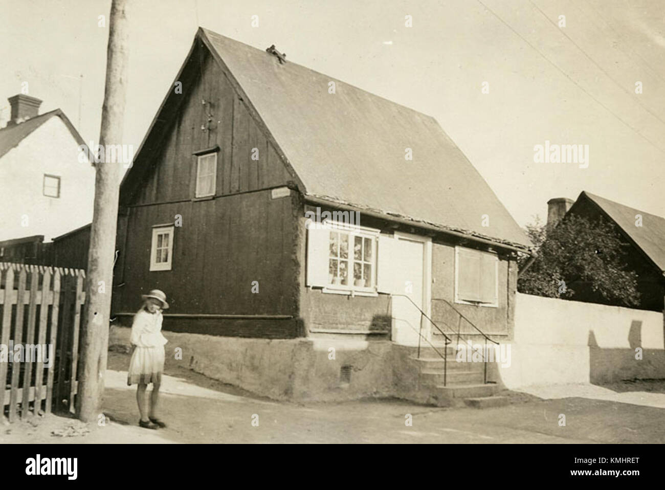 Visby ist eine mittelalterliche Stadt auf der schwedischen Insel Gotland. Das Foto zeigt die erhaltene mittelalterliche Architektur und historische Wahrzeichen der cityÂ, die ihre kulturelle und historische Bedeutung hervorheben. Stockfoto