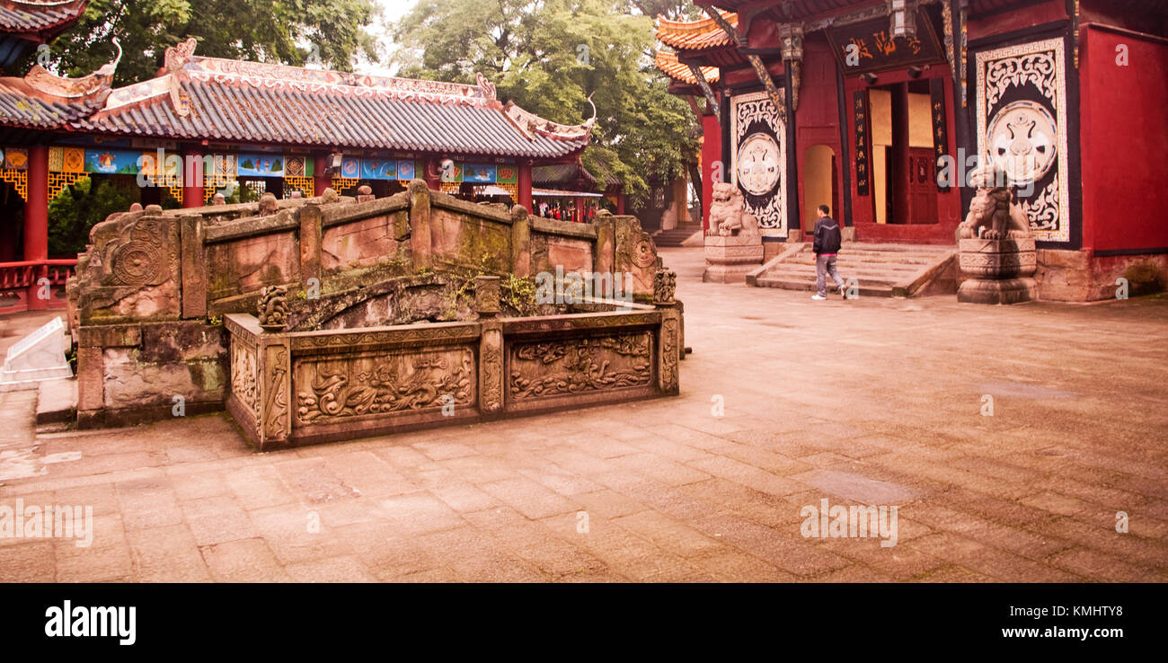 Geisterstadt Fengdu, Chongqing, China, Asien, Könige Tempel, Stockfoto