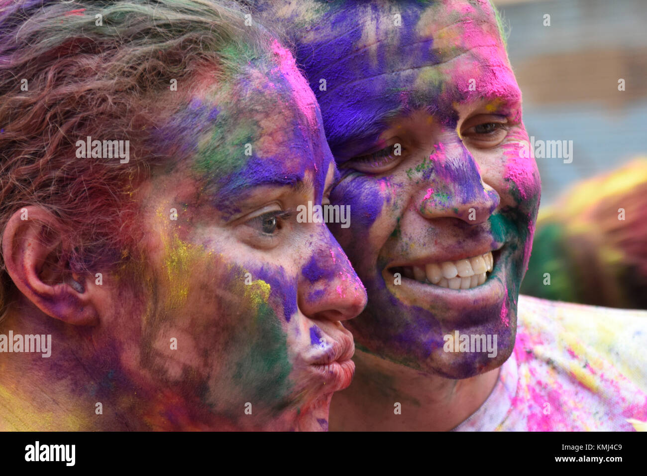 Holi-Fest in Katmandu, Nepal Stockfoto