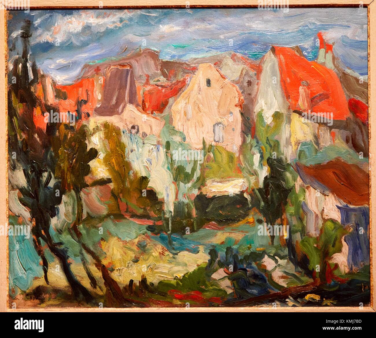 Lein-Wand-Bild Kunstdruck Chaim Soutine Blick auf Cagnes 1924//25 Impressionismu