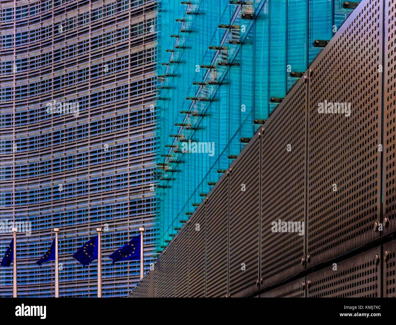 Belgien. Brüssel. Europäische Kommission Gebäude, Fläche Schumanns. Stockfoto