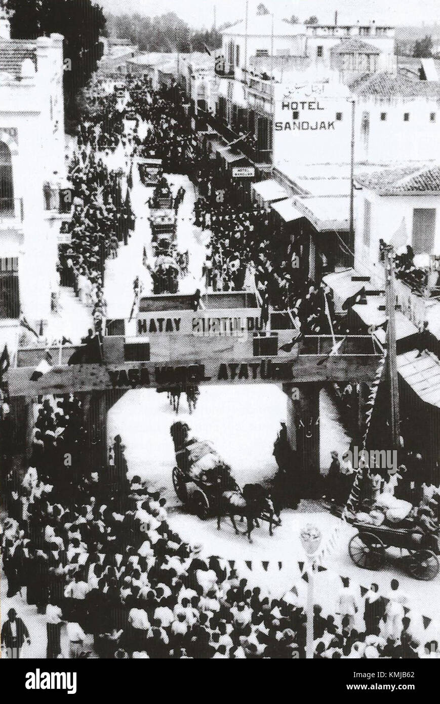 Türkische Armee betrat Alexandretta 5. Juli 1938 Stockfoto
