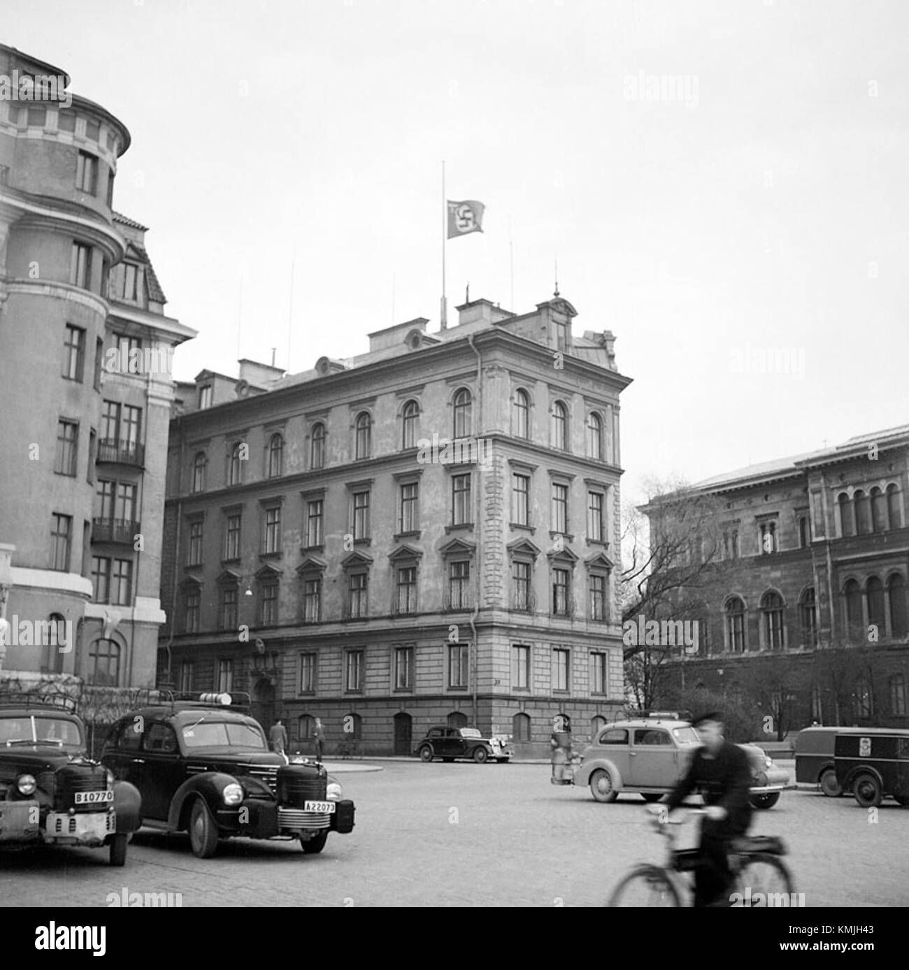 Die Tyska Legationen in Stockholm war der offizielle Sitz und die Botschaft Deutschlands in Schweden. Sie spielte eine Schlüsselrolle in den diplomatischen Beziehungen zwischen den beiden Nationen. Das Gebäude weist einen klassischen architektonischen Stil auf, der die Bedeutung der deutschen Präsenz in Stockholm im 19. Und frühen 20. Jahrhundert widerspiegelt. Stockfoto