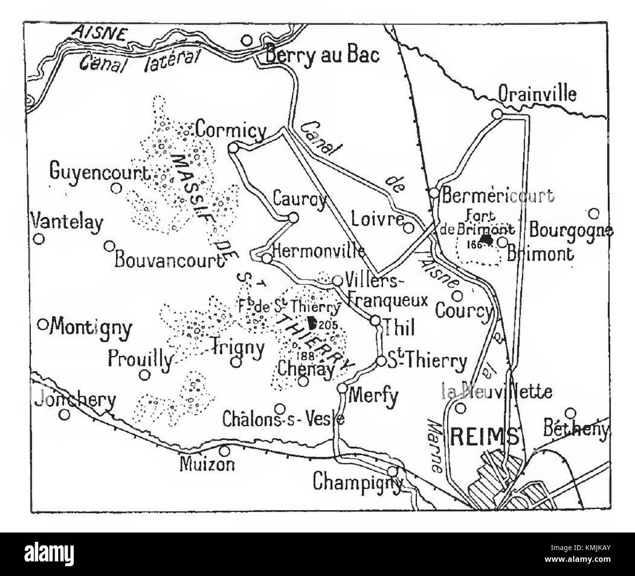 Ein historisches Foto des Areals der Fünften Armee aus dem Jahr 1917, das die militärische Präsenz und die Operationen während des Ersten Weltkriegs zeigt und einen Einblick in die Rolle der Armee in den Kriegsanstrengungen bietet. Stockfoto