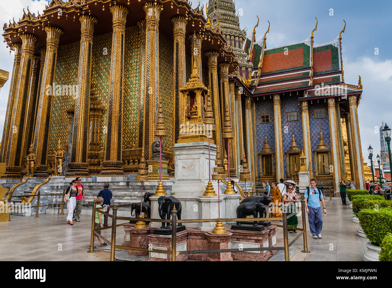 Phra Mondop, der Bibliothek der Tempel des Smaragd Buddha, Grand Palace, Bangkok Stockfoto
