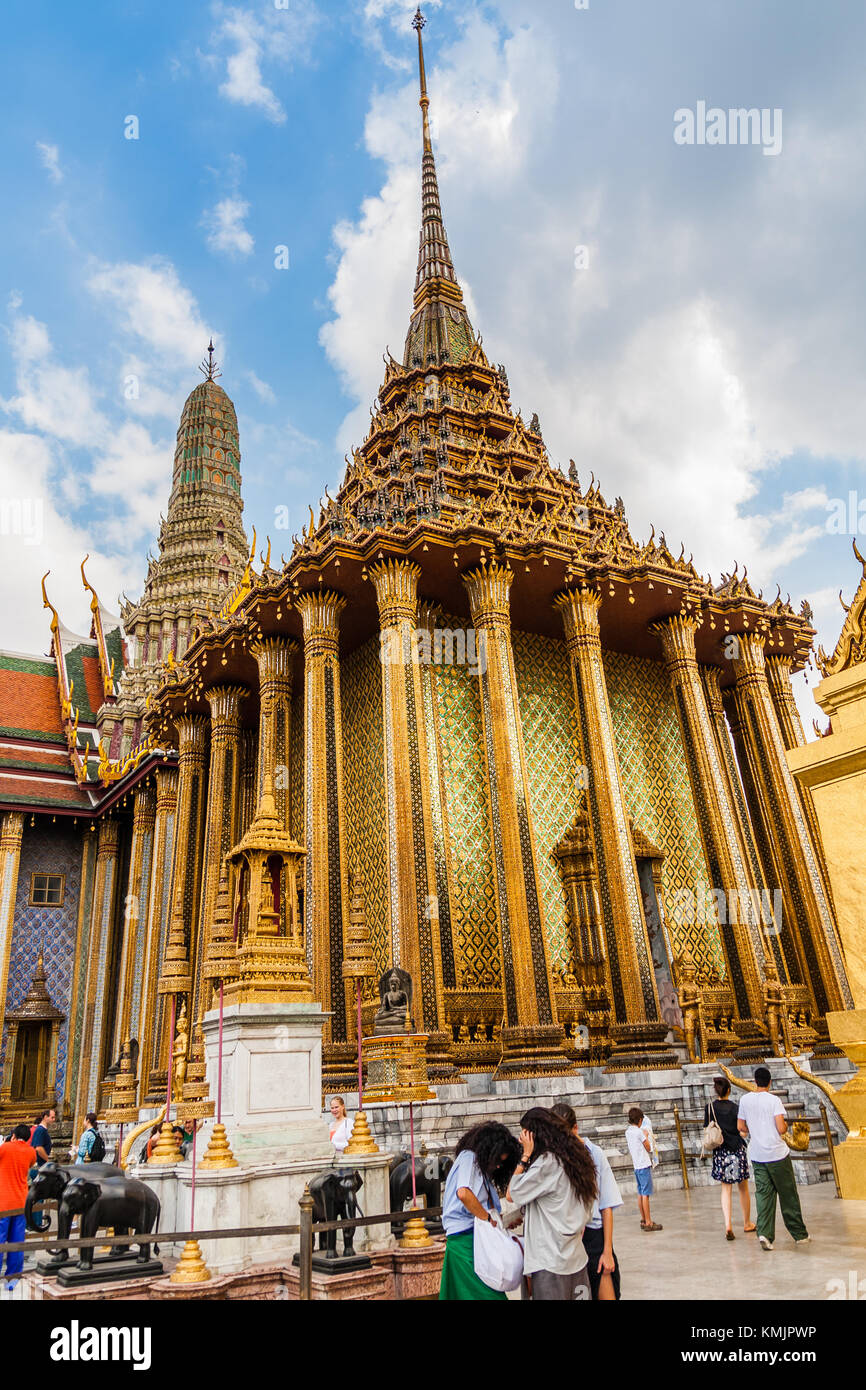 Phra Mondop, der Bibliothek der Tempel des Smaragd Buddha, Grand Palace, Bangkok Stockfoto