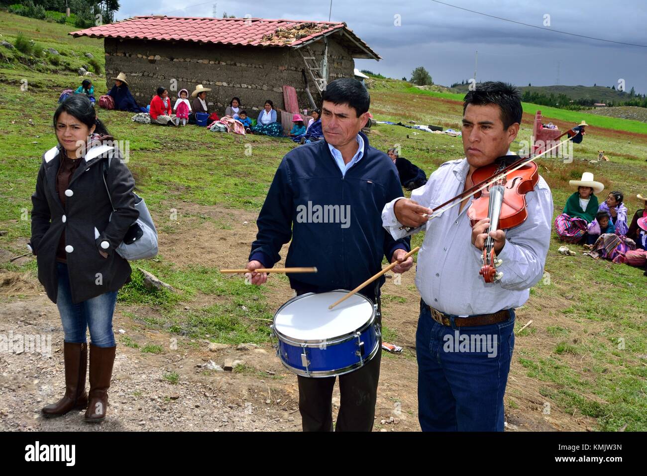 Las Cruces de PORCON BAJO - Palmsonntag in Cajamarca. Abteilung von Cajamarca PERU Stockfoto