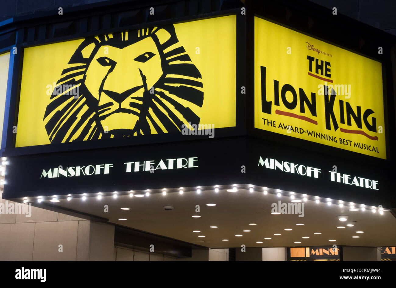 Der König der Löwen, Disney Musical in New York City Stockfoto