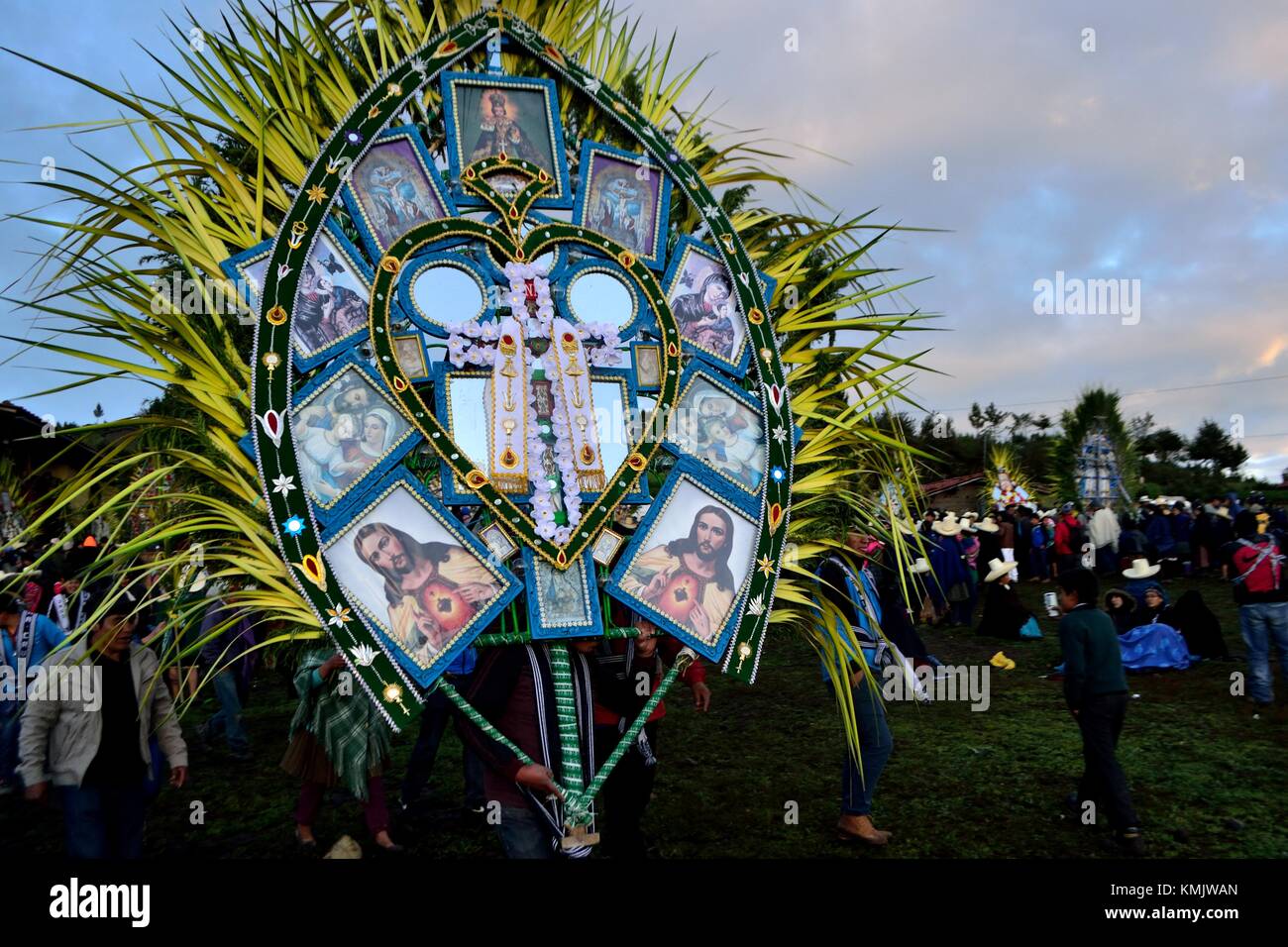 LAS CRUCES de PORCON BAJO - Palmsonntag in Cajamarca. Abteilung von Cajamarca PERU Stockfoto