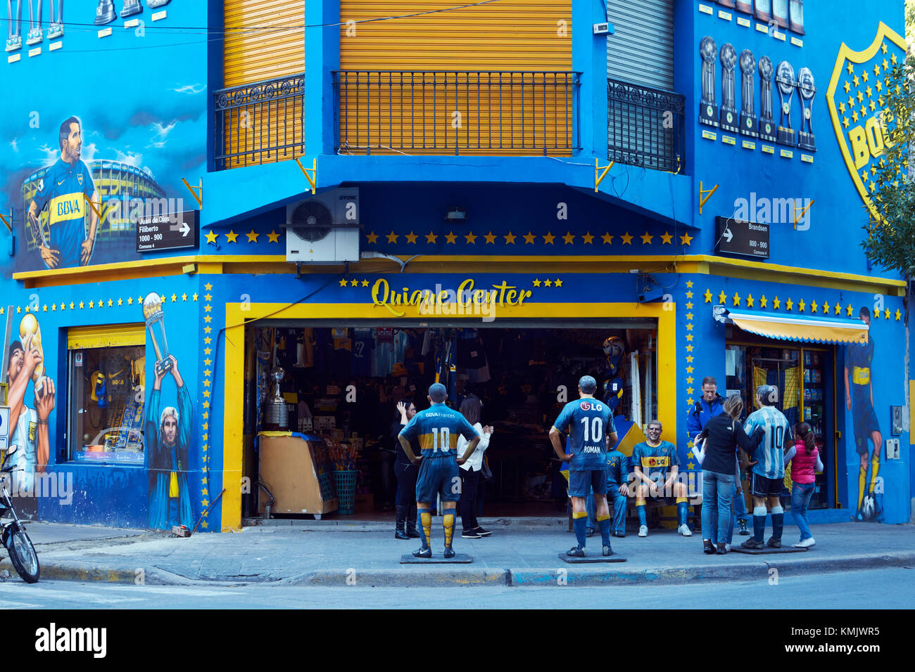 Boca Junior Football shop, La Boca, Buenos Aires, Argentinien, Südamerika Stockfoto