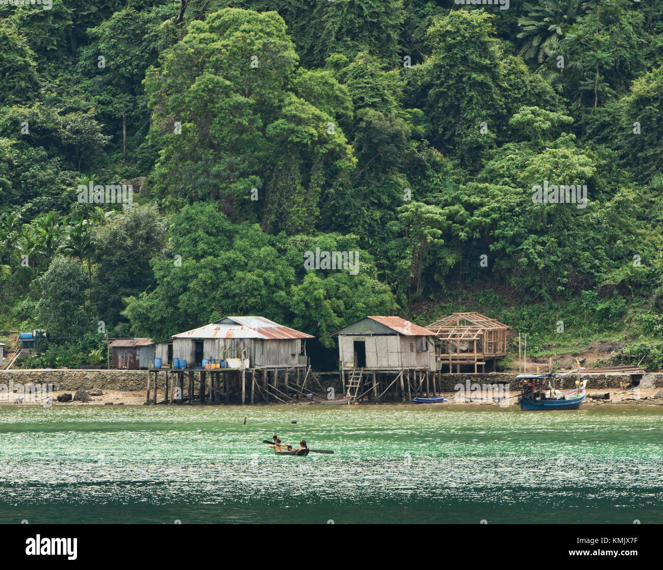 Moken Sea Gypsy Village, Jalan Insel, Mergui Archipel, Myanmar Stockfoto