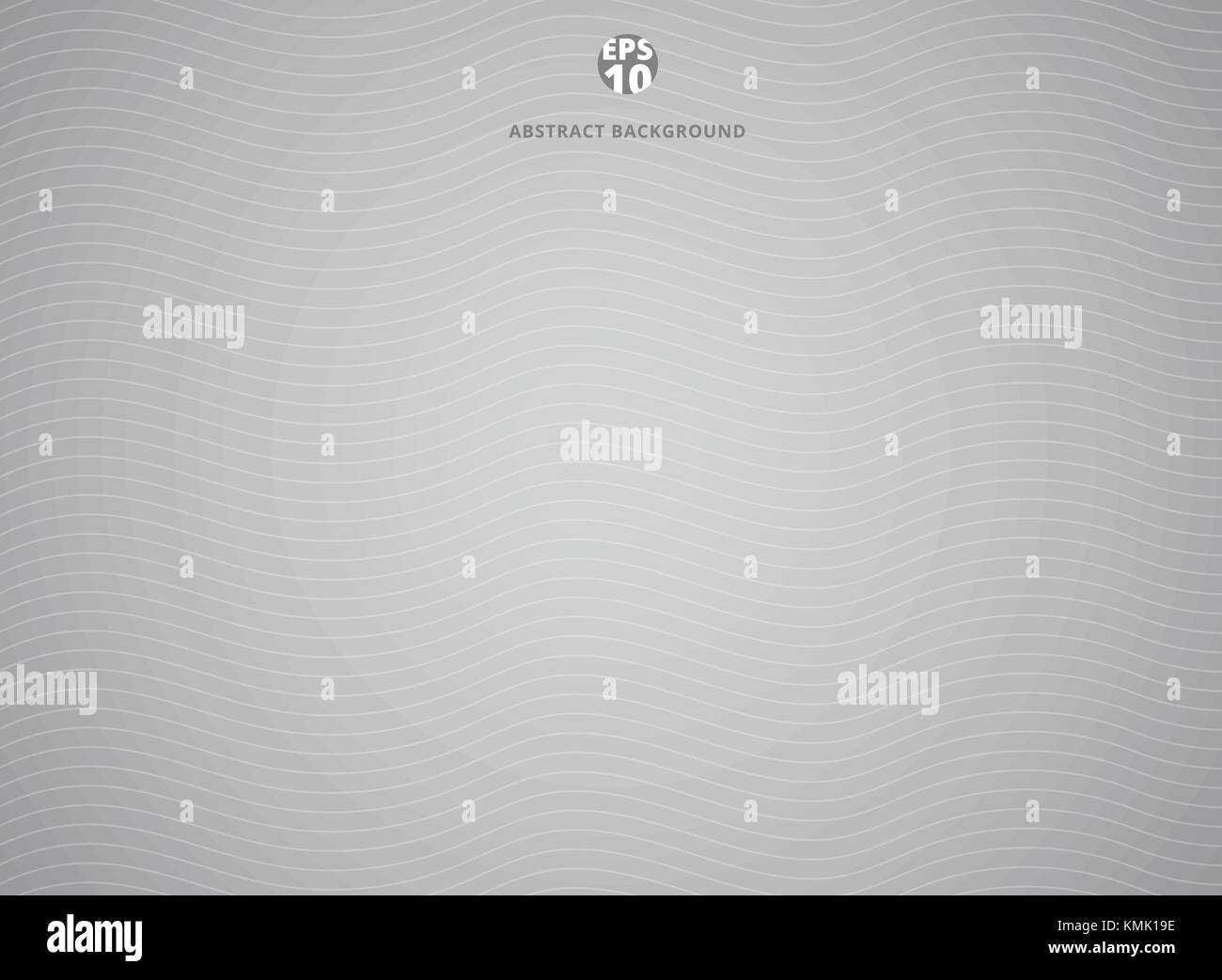 Grau Zusammenfassung Hintergrund mit White Wave Lines. Vector Illustration Stock Vektor