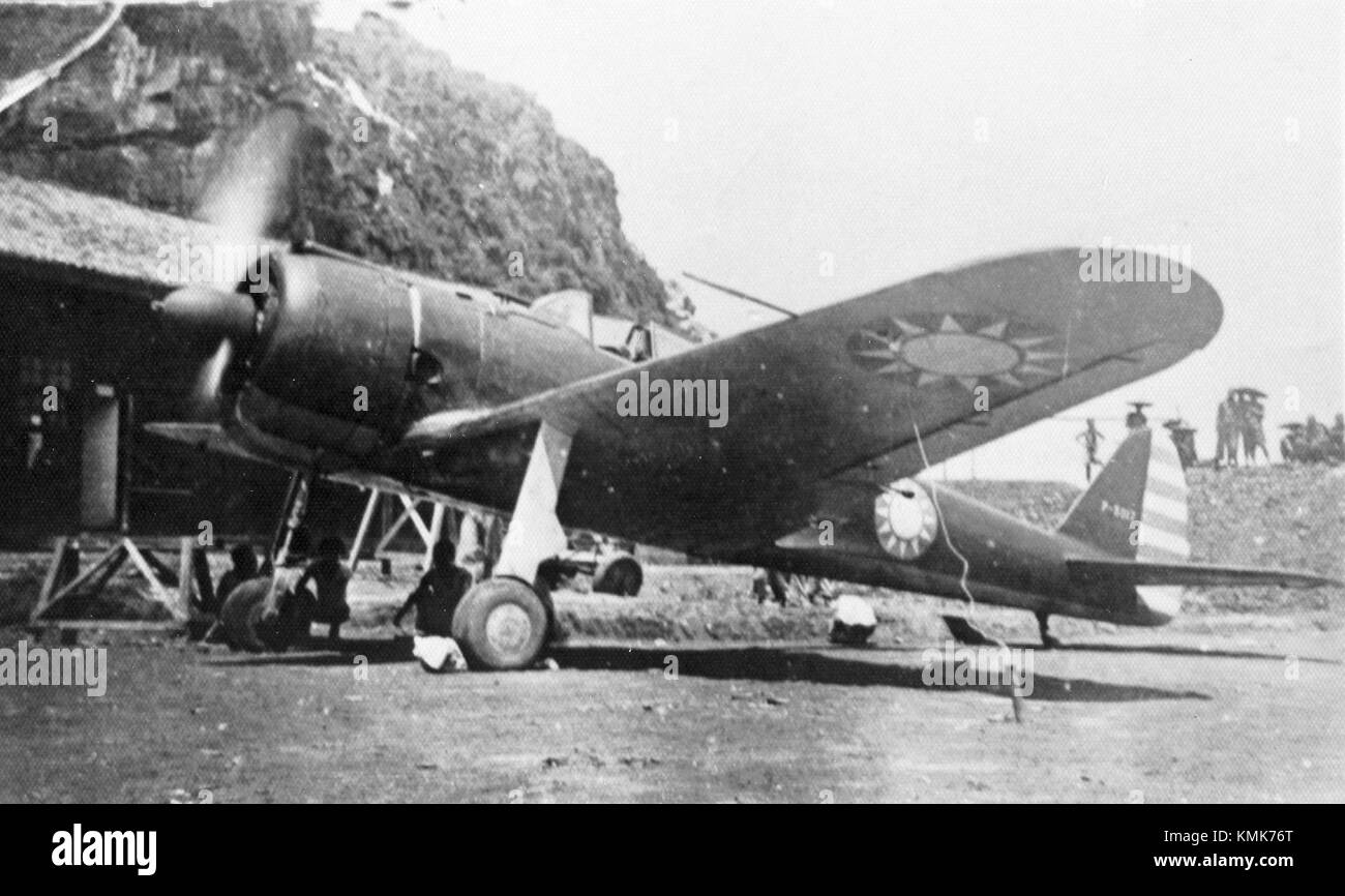 Die Nakajima Ki-43 war ein Kampfflugzeug der japanischen Armee, das während des Zweiten Weltkriegs eingesetzt wurde. Stockfoto