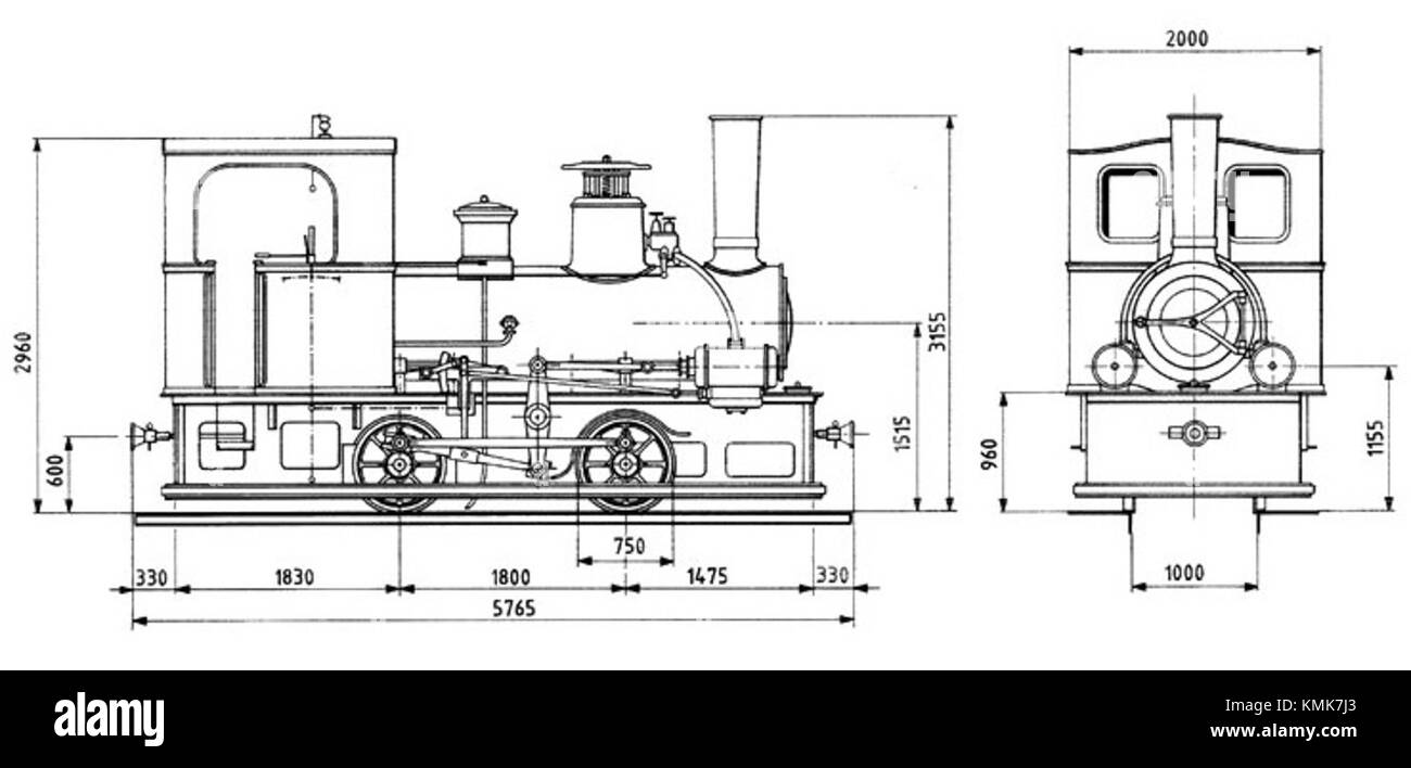 TT G 2-2 1 - 3 Typenskizze bezieht sich auf eine bestimmte technische Skizze oder Konstruktion, die wahrscheinlich mit einem Maschinenbau- oder Ingenieurprojekt zusammenhängt. Es kann einen Teil eines Fahrzeugs, einer Maschine oder eines anderen technischen Geräts darstellen. Stockfoto
