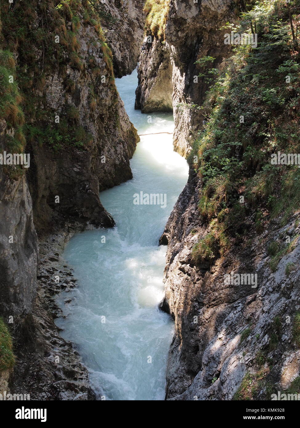 Leutasch Ache durch die Schlucht fließenden, Deutschland Stockfoto