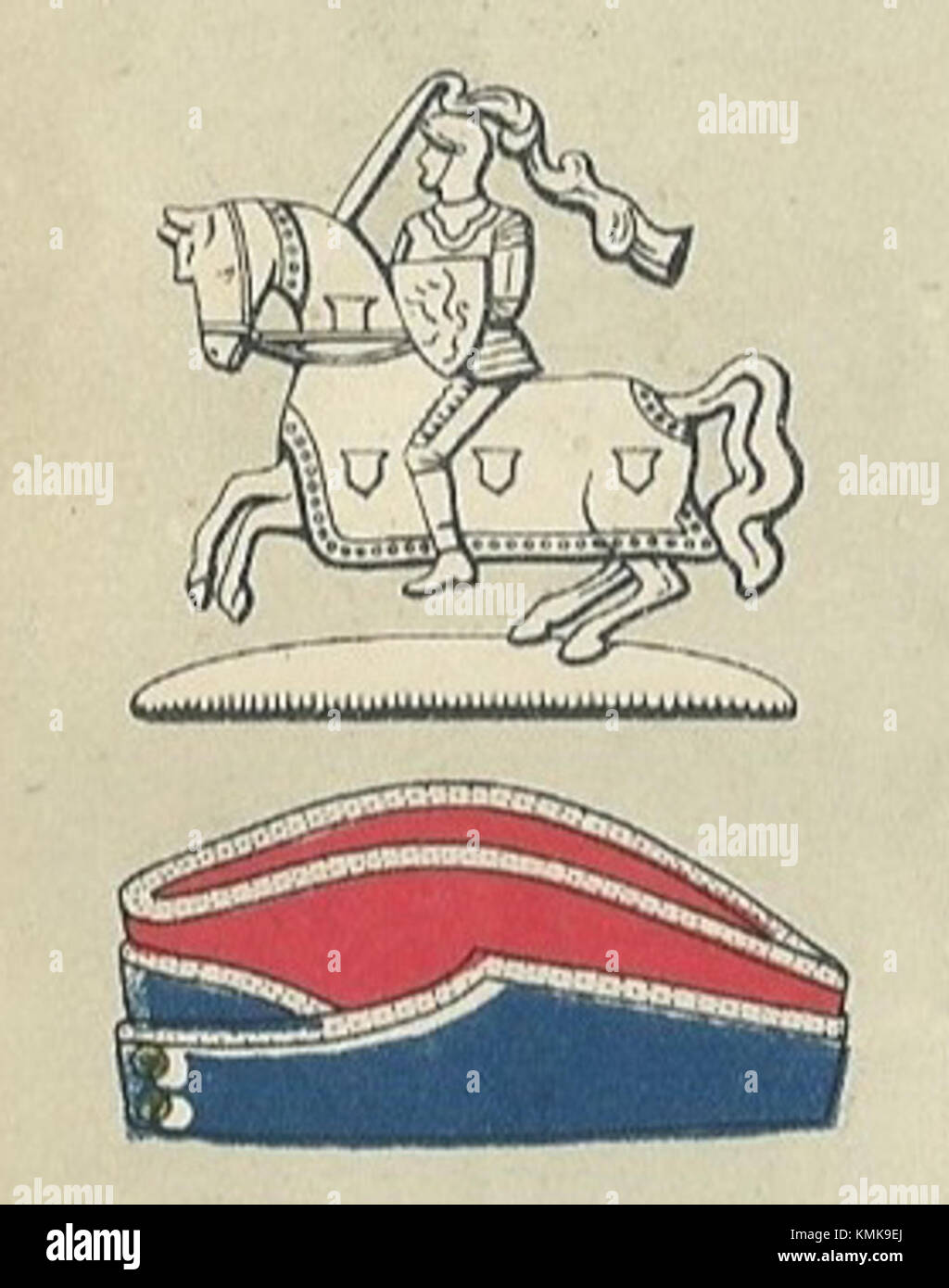 Die Fife and Forfar Yeomanry ist ein Regiment der schottischen Territorialarmee mit einer bemerkenswerten Geschichte. Ihr Abzeichen und ihre Schutzkappe sind symbolisch für ihr Erbe und ihre militärische Tradition. Stockfoto