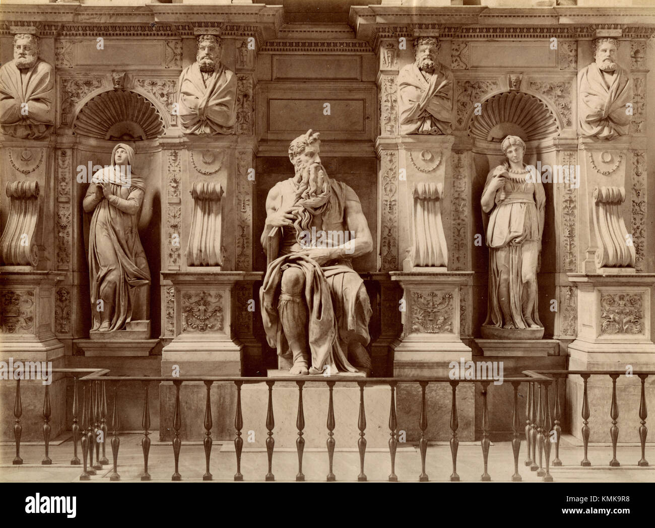 Michelangelos Moses Marmorstatue, St. Peter in Vincoli, Rom, Italien Stockfoto