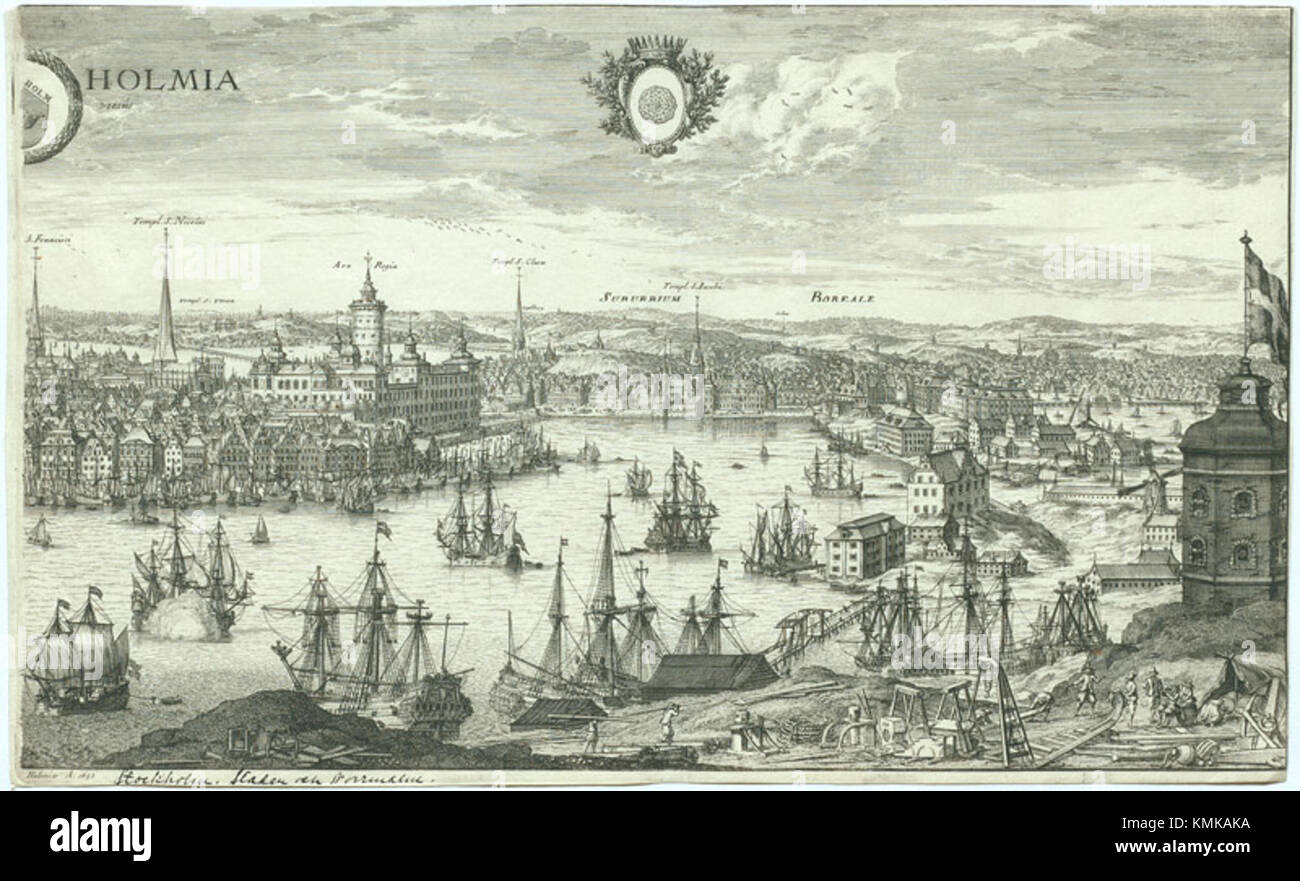 Ein Bild oder Artefakt aus Stockholm, das in der Sammlung des schwedischen Nationaldenkmalamtes aufbewahrt und katalogisiert wurde. Stockfoto