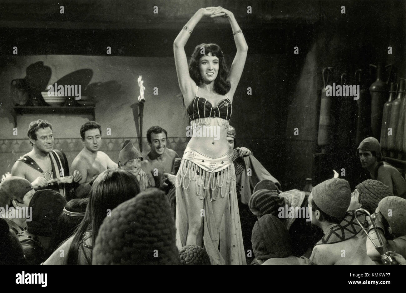 Schauspielerin Linda Cristal als Cleopatra in dem Film Legionen des Nils, 1959 Stockfoto