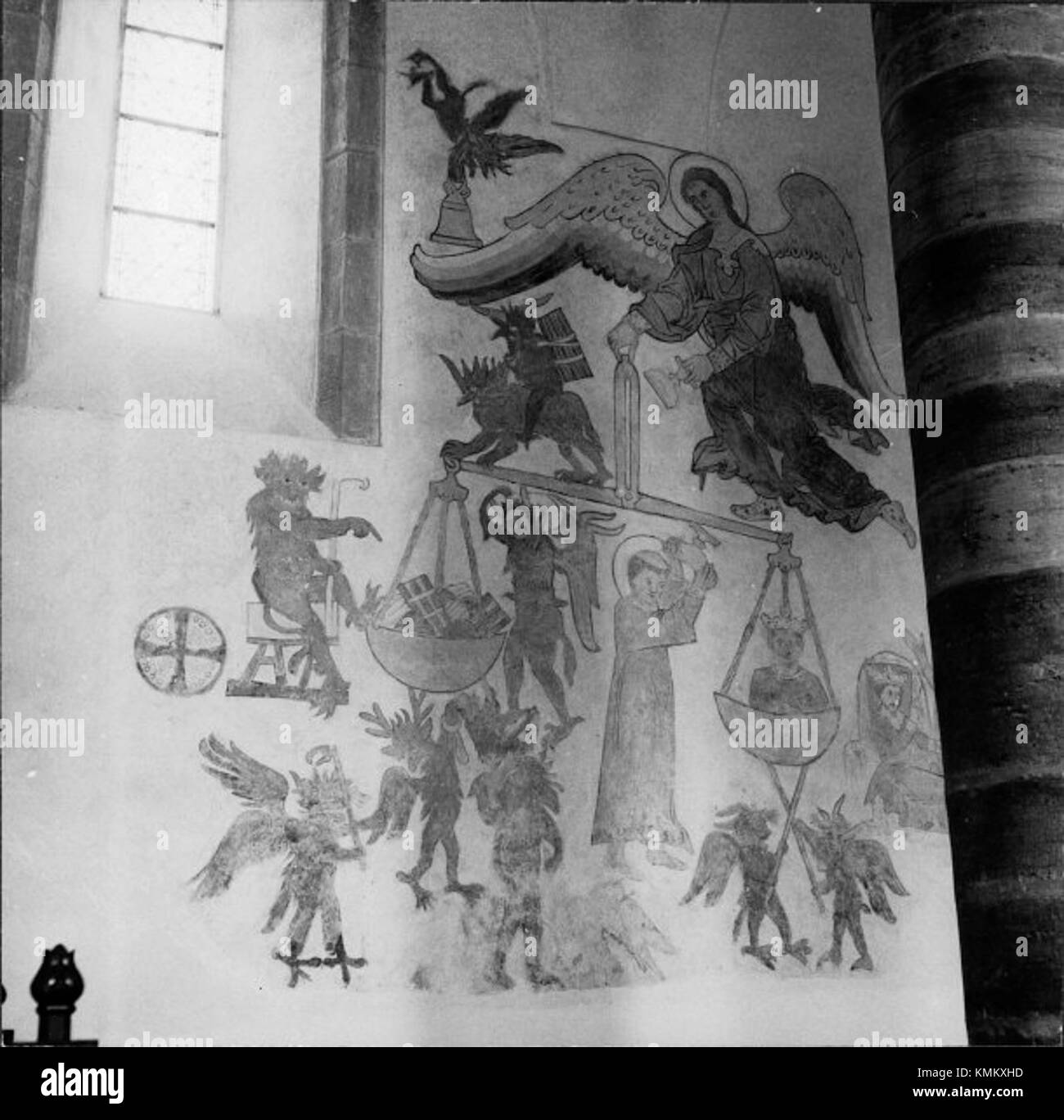 Foto der Vamlingbo-Kirche in Gotland, Schweden, dokumentiert durch das schwedische Nationaldenkmalamt. Stockfoto