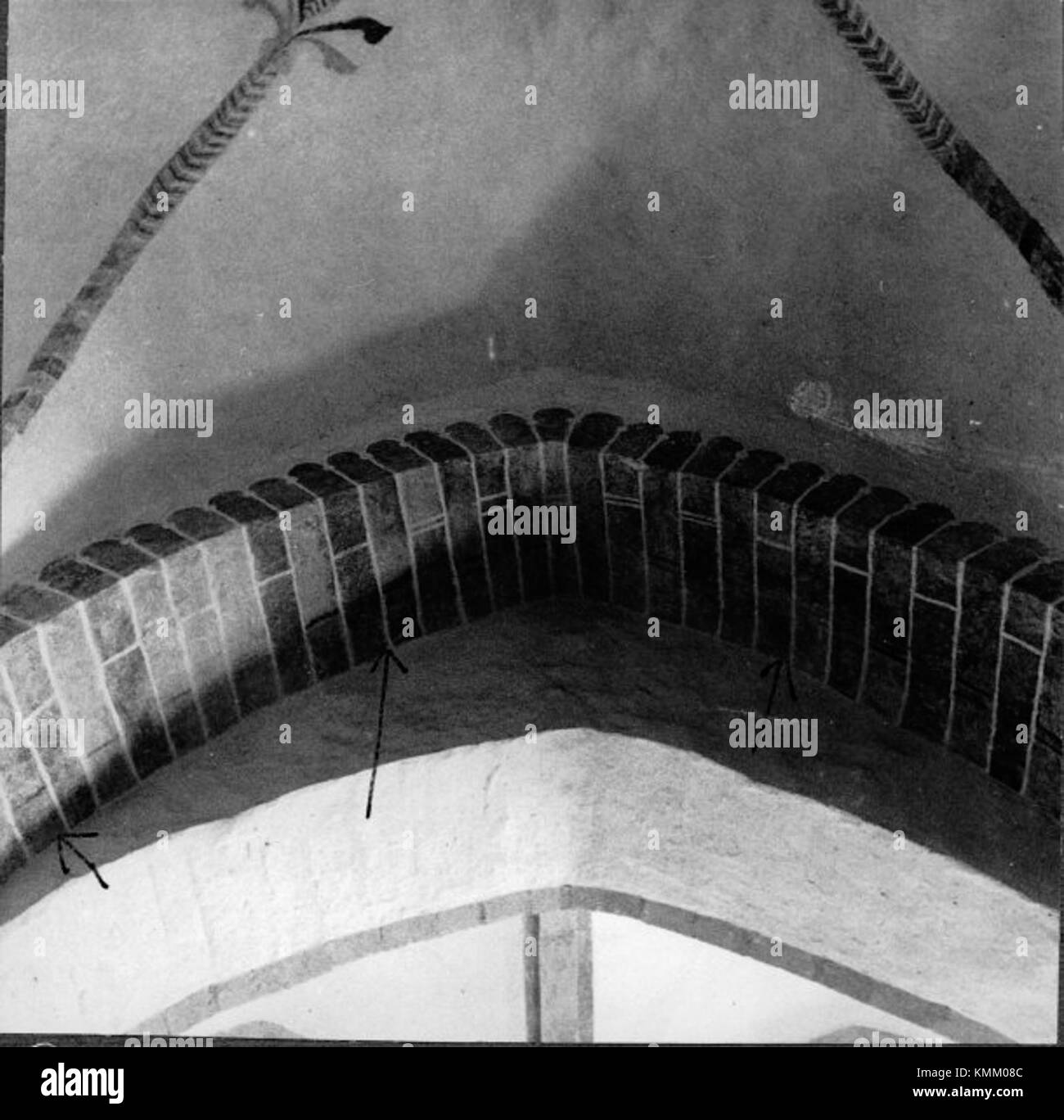 Foto der Tofta-Kirche auf Gotland, Schweden, dokumentiert durch das schwedische Nationaldenkmalamt. Stockfoto