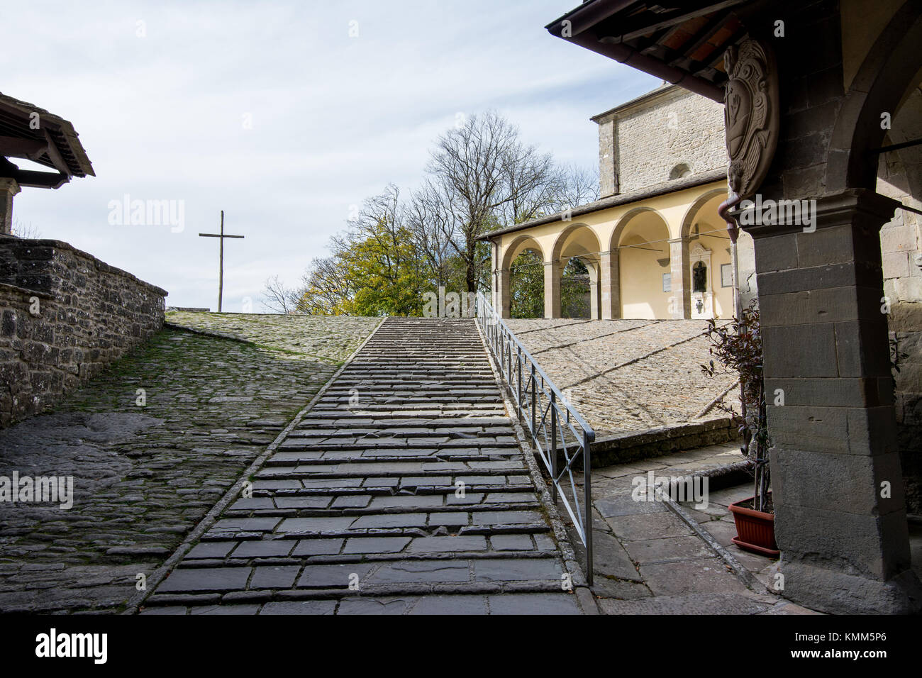 Heiligtum von La Verna in der Toskana, Italien. Kloster des Hl. Franziskus Stockfoto