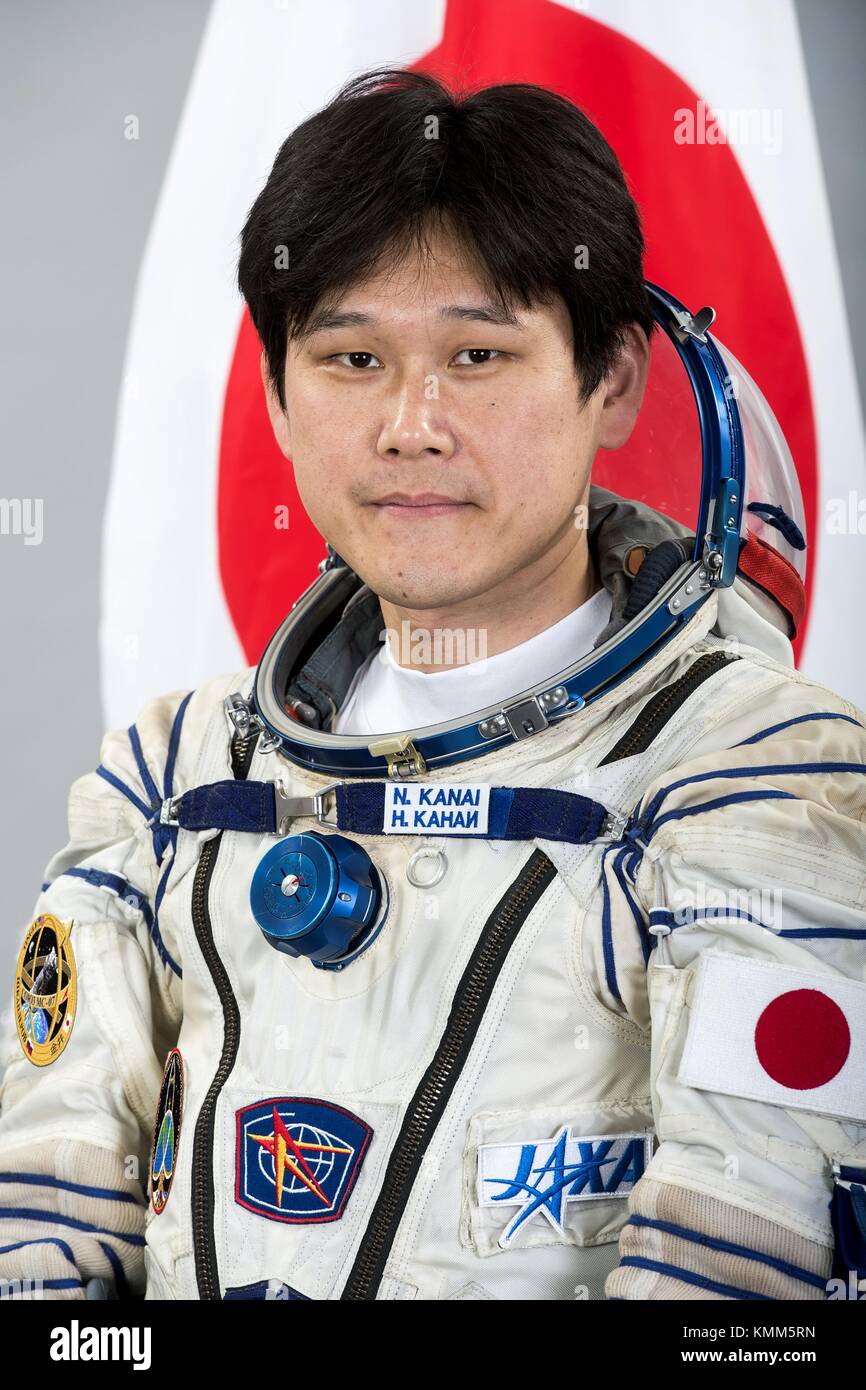 Offizielles Portrait der NASA Iss Expedition 54-55 prime Besatzungsmitglied japanische Astronaut norishige Kanai der Japanese Aerospace Exploration Agency (JAXA) am Johnson Space Center Januar 18, 2017 in Houston, Texas. (Foto: Nasa Foto über planetpix) Stockfoto