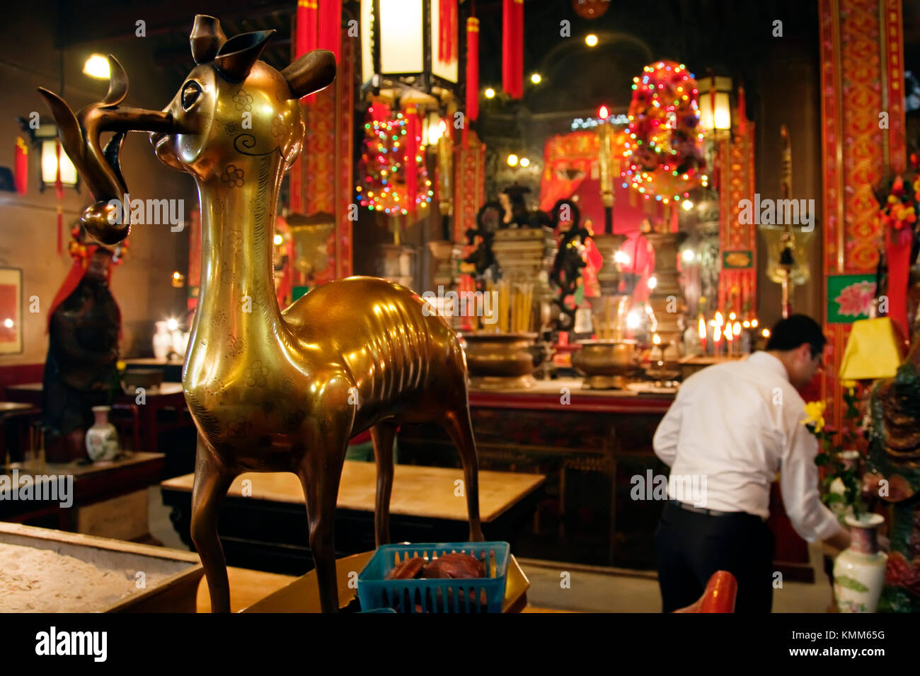 Man Mo Tempel, der Insel Hong Kong, SAR, China Stockfoto