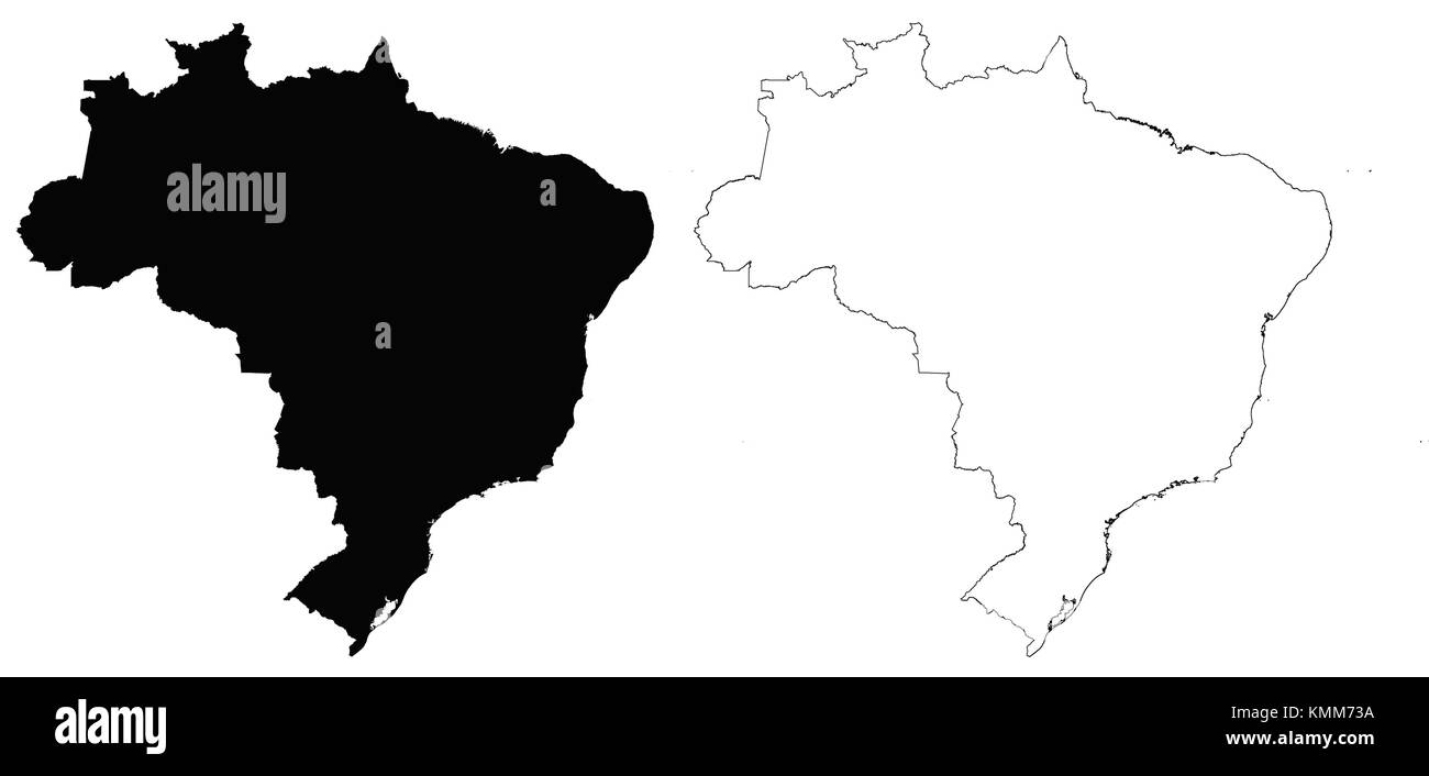 Brasilien Übersichtskarte Stock Vektor