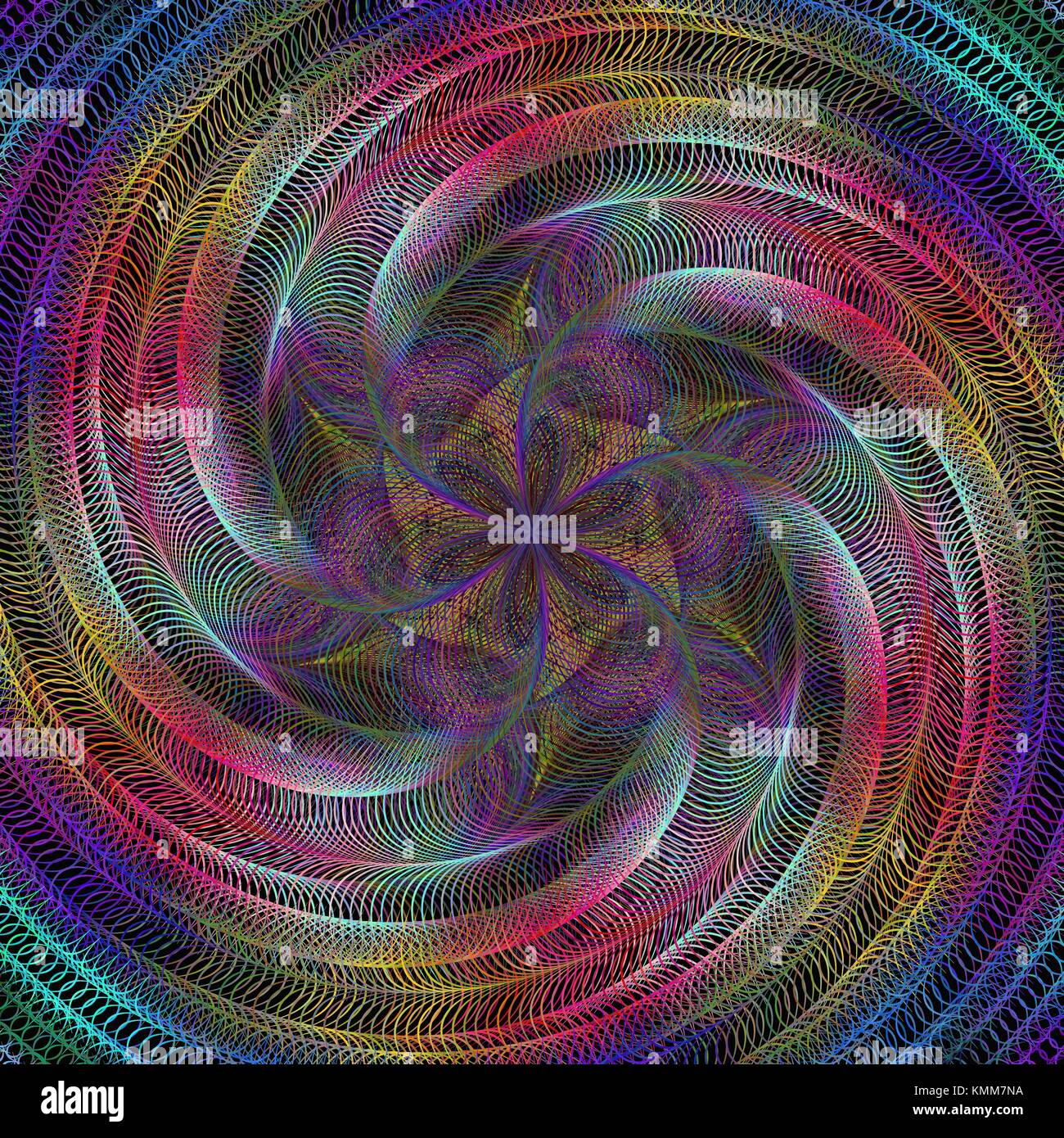 Abstrakte glänzend Fractal spiral Design Hintergrund Stock Vektor