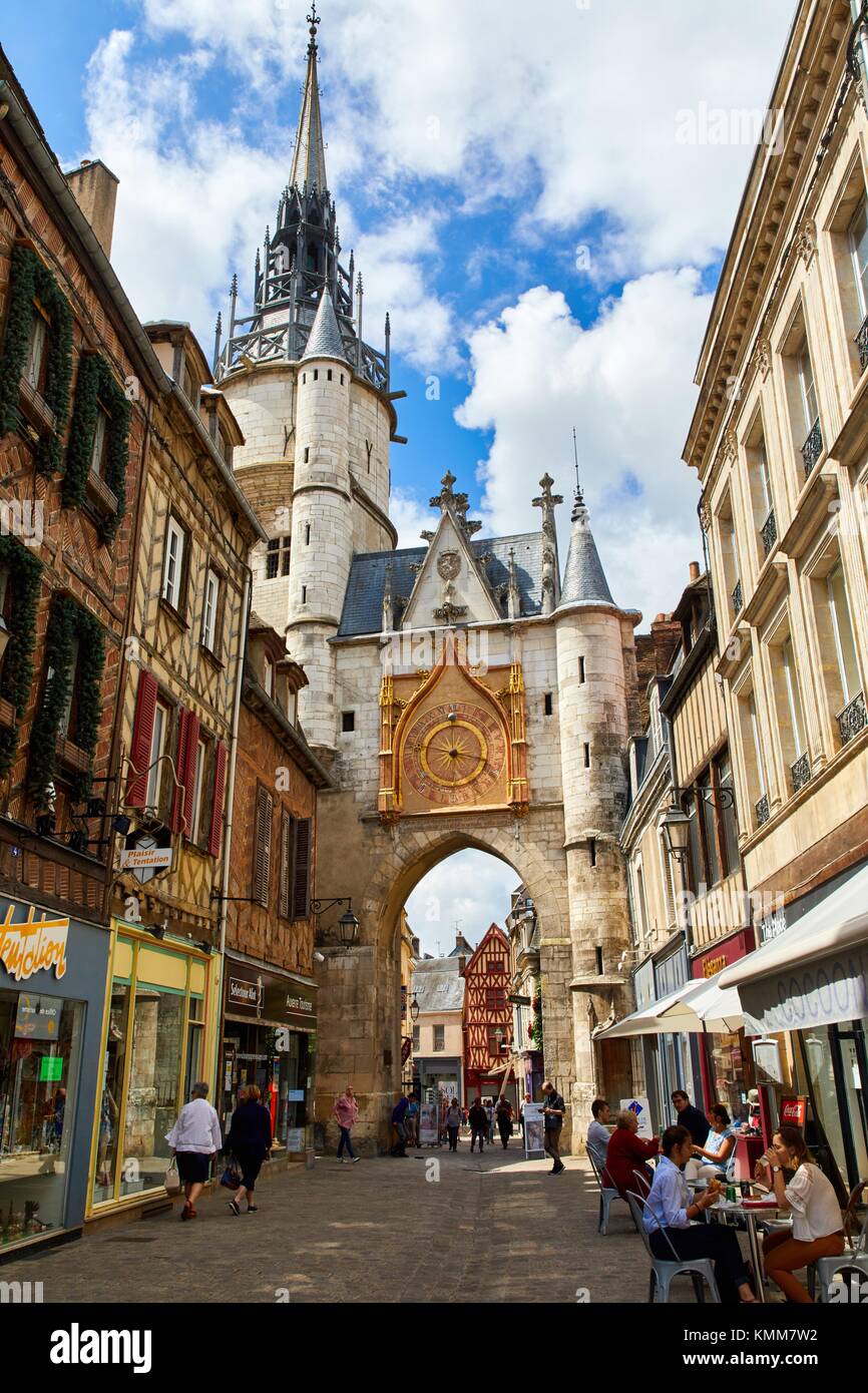 Tour De L'Horloge, Auxerre, Yonne, Burgund, Bourgogne, Frankreich, Europa Stockfoto