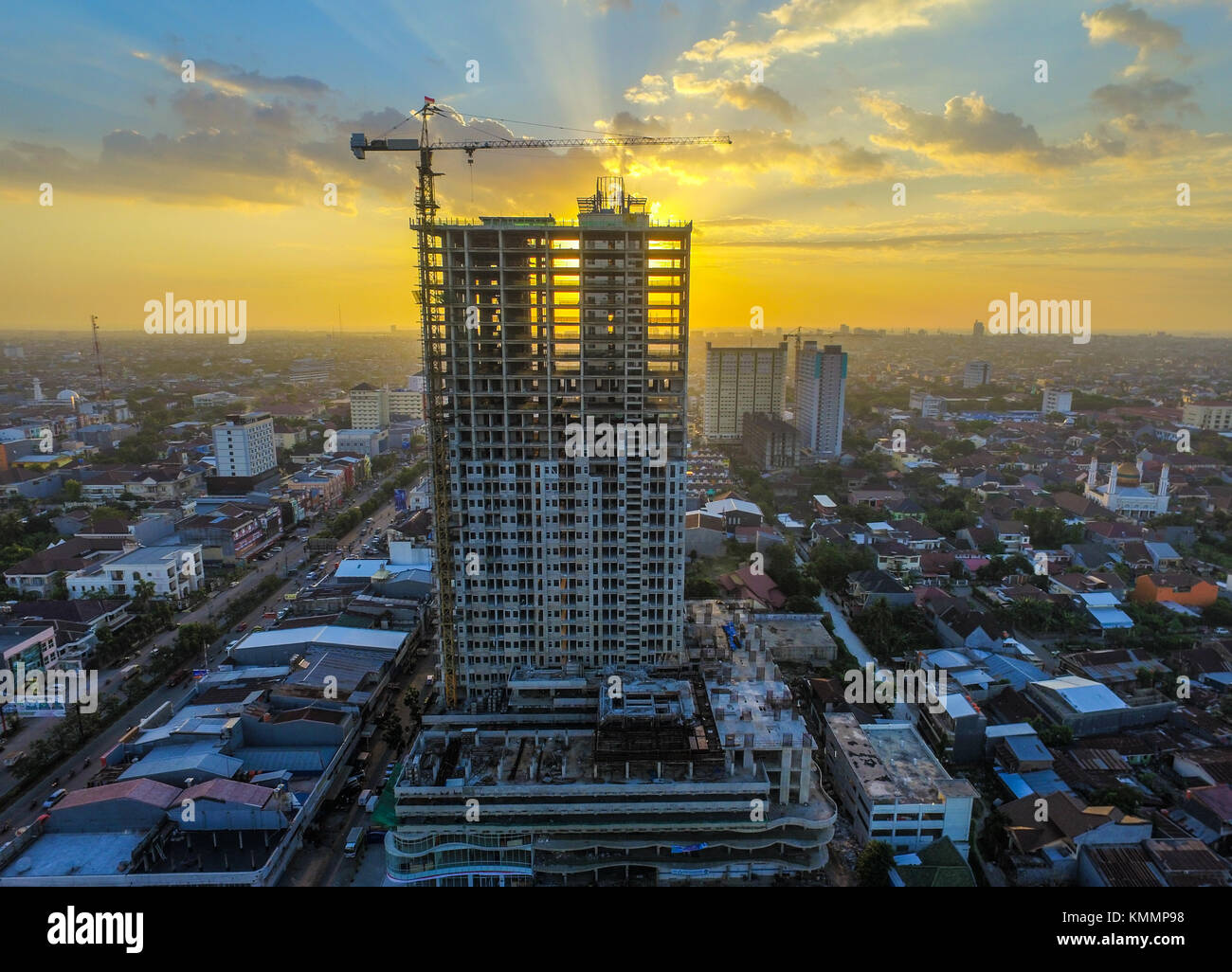 Die Entwicklung in der Stadt Makassar Stockfoto