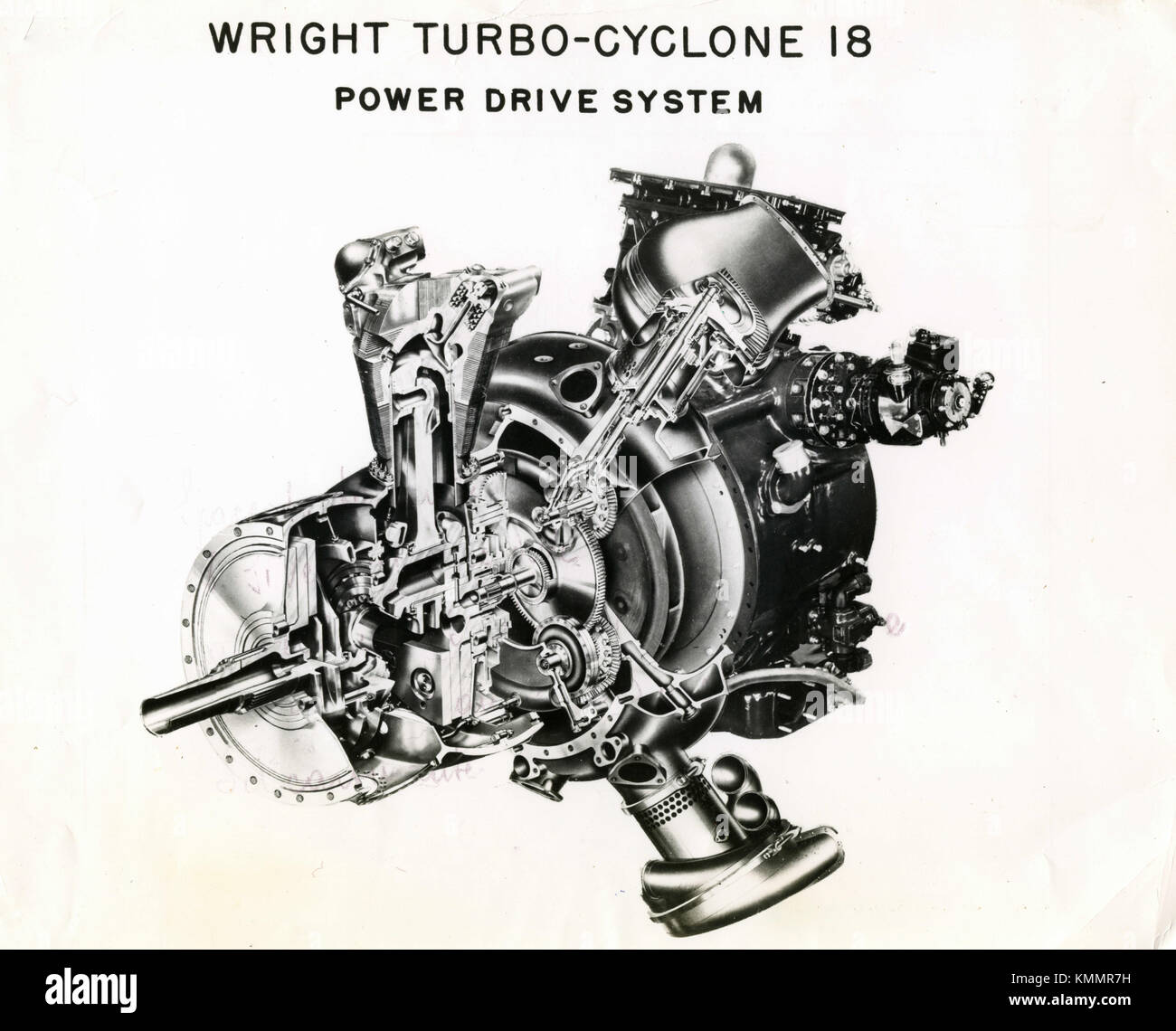 18 Turbo-Cyclone Flugmotor Wright aeronautical Corporation, USA 1940 Stockfoto