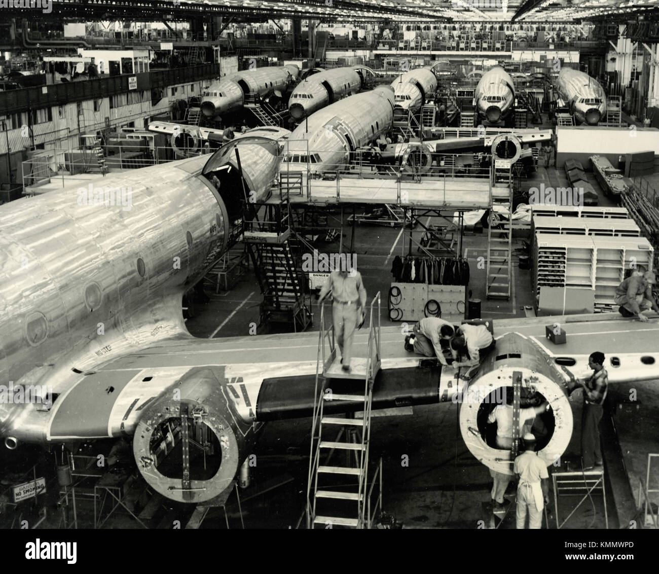 Fabrik der Lockheed Super Constellation Flugzeug Burbank, USA 1953 Stockfoto