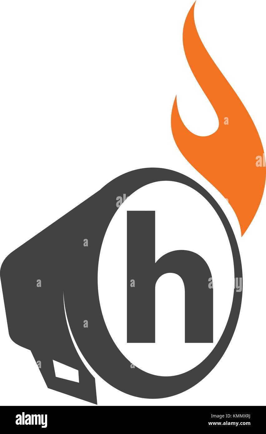 Stimme der Freiheit Buchstaben h Stock Vektor
