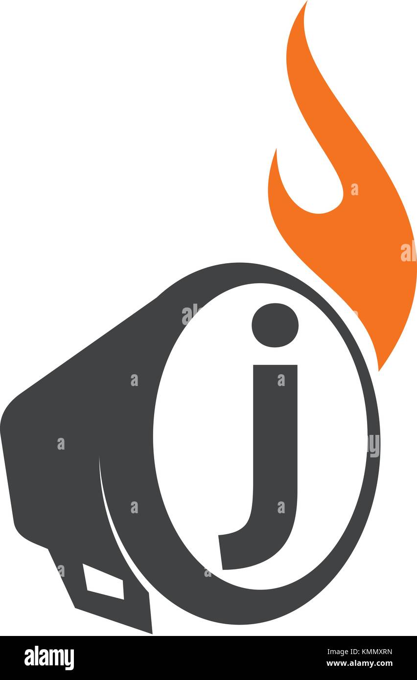 Stimme der Freiheit Buchstabe j Stock Vektor