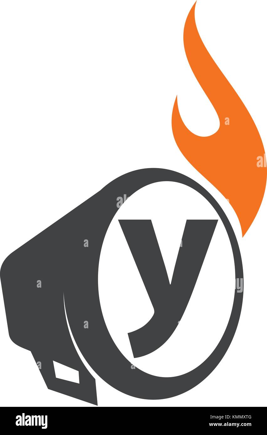 Stimme der Freiheit Buchstabe y Stock Vektor