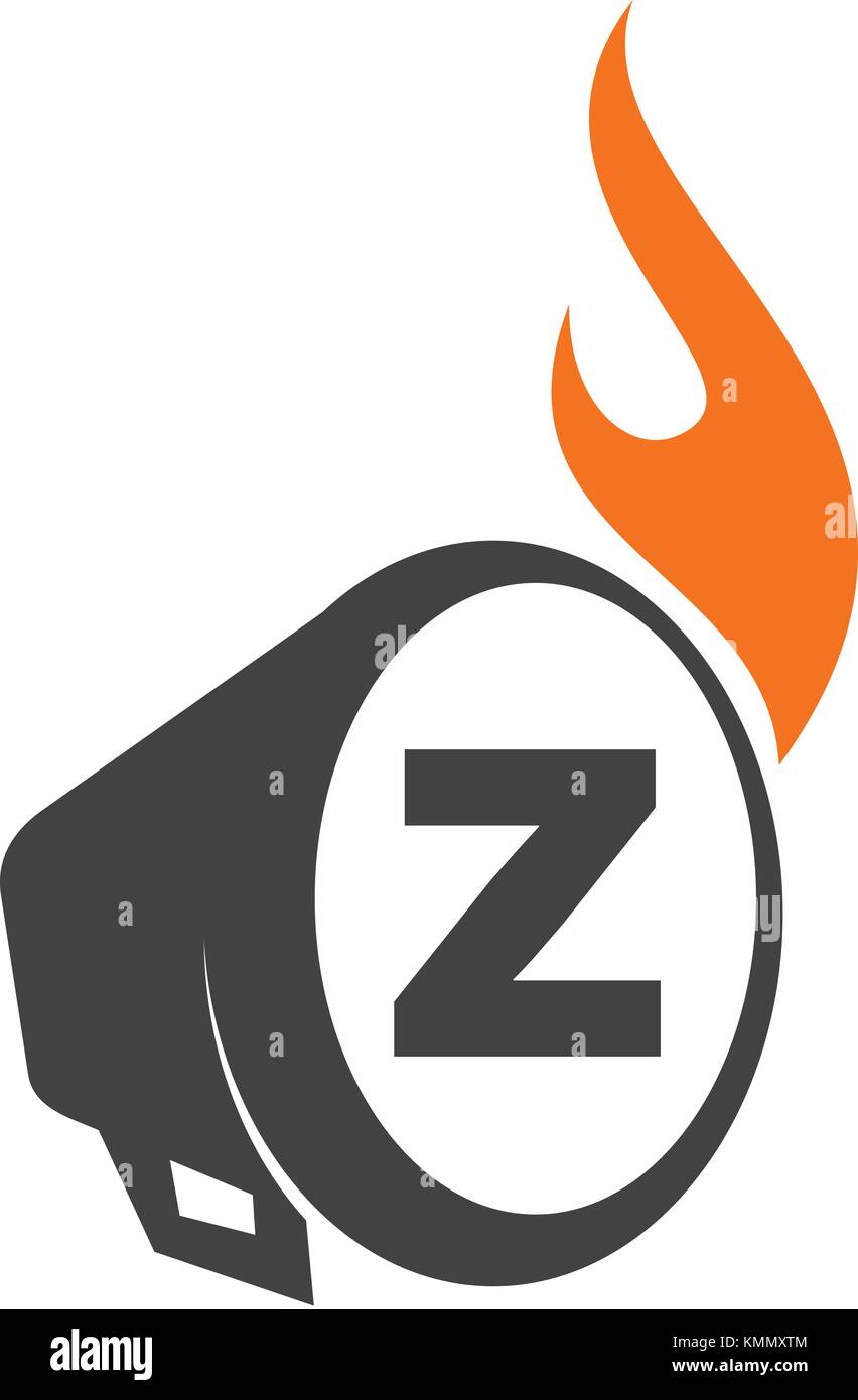 Stimme der Freiheit Buchstabe z Stock Vektor