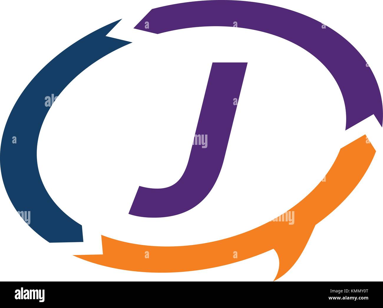 Intelligente Lösung Buchstabe j Stock Vektor